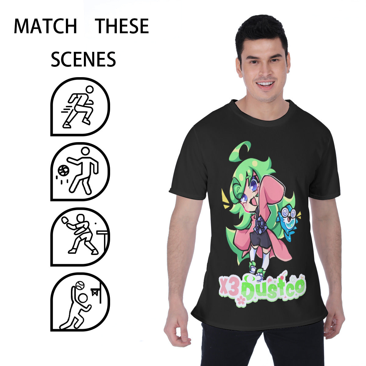 x3Dustco Polyester T-shirt