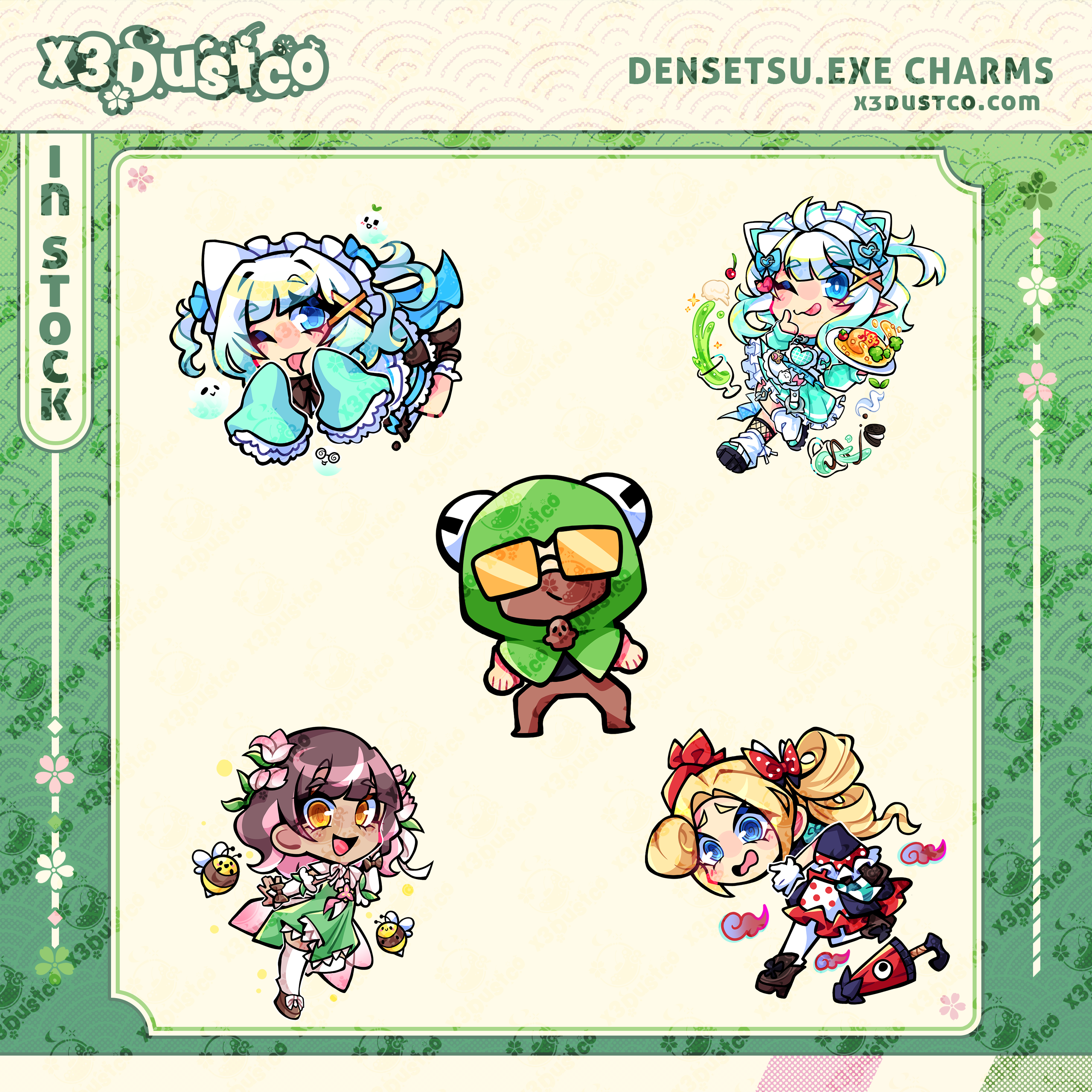 2.5in Densetsu.exe Keychain Charms