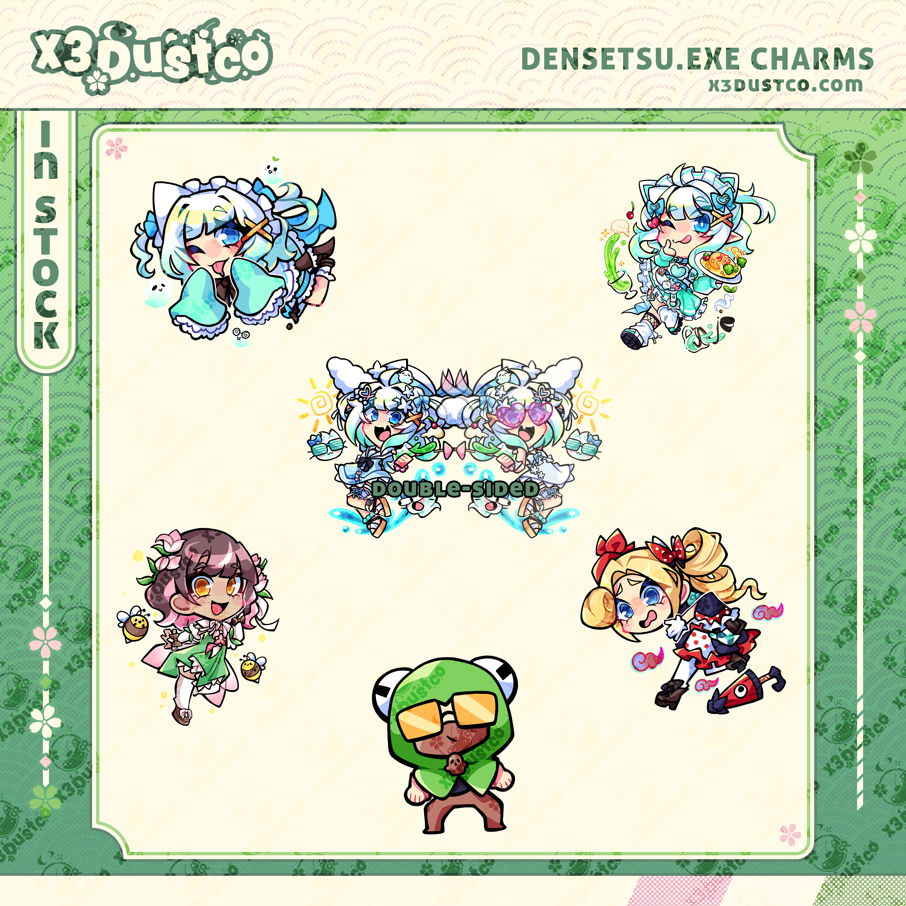 2.5in Densetsu.exe Keychain Charms