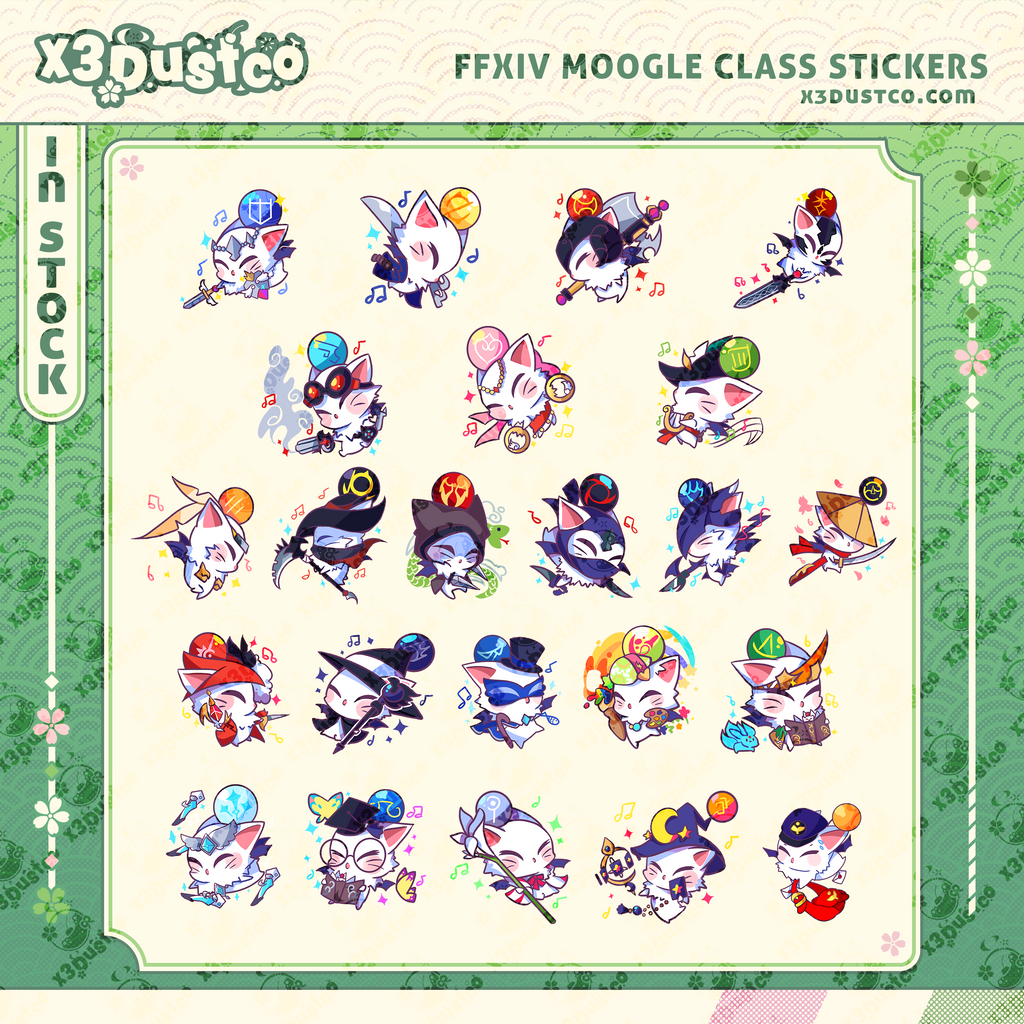 Final Fantasy XIV Moogle Class Stickers