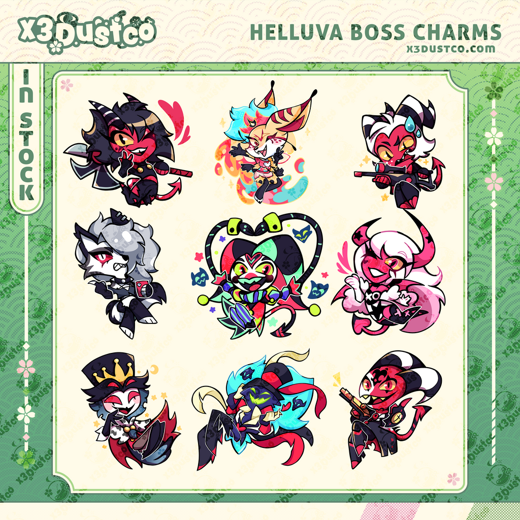 LAST RUN 2.5in Helluva Boss Keychain Charms