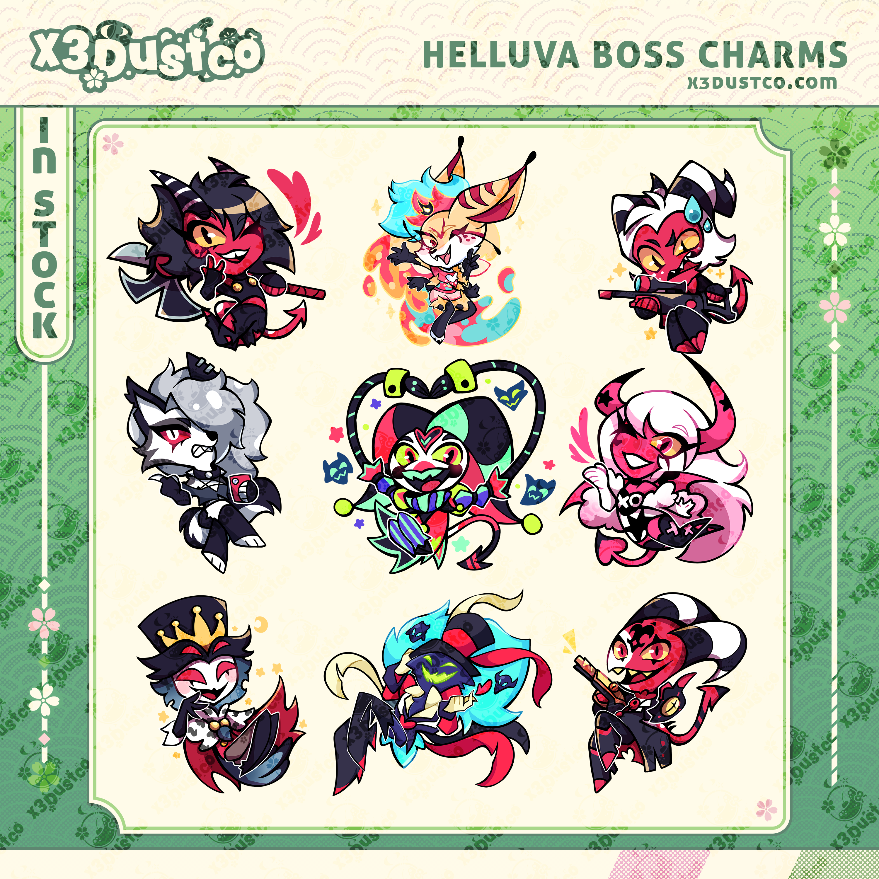 LAST RUN 2.5in Helluva Boss Keychain Charms