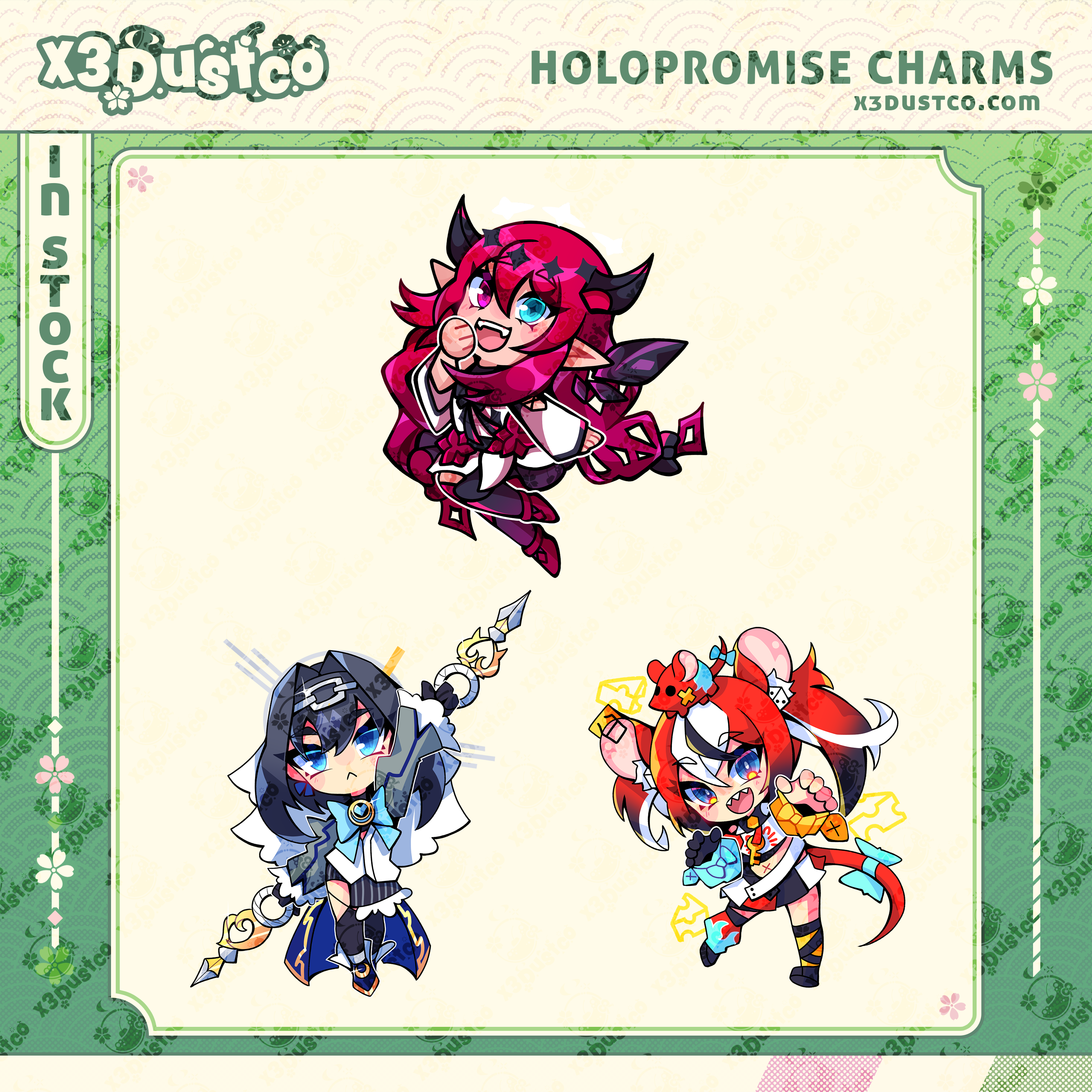 2.5in Hololive HoloPromise Keychain Charms