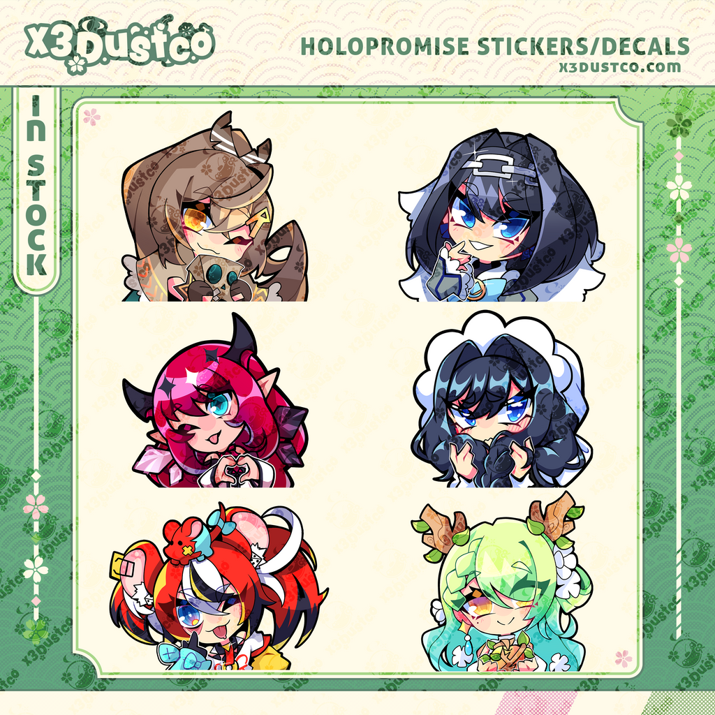 Hololive HoloPromise Vtuber Stickers/Decals