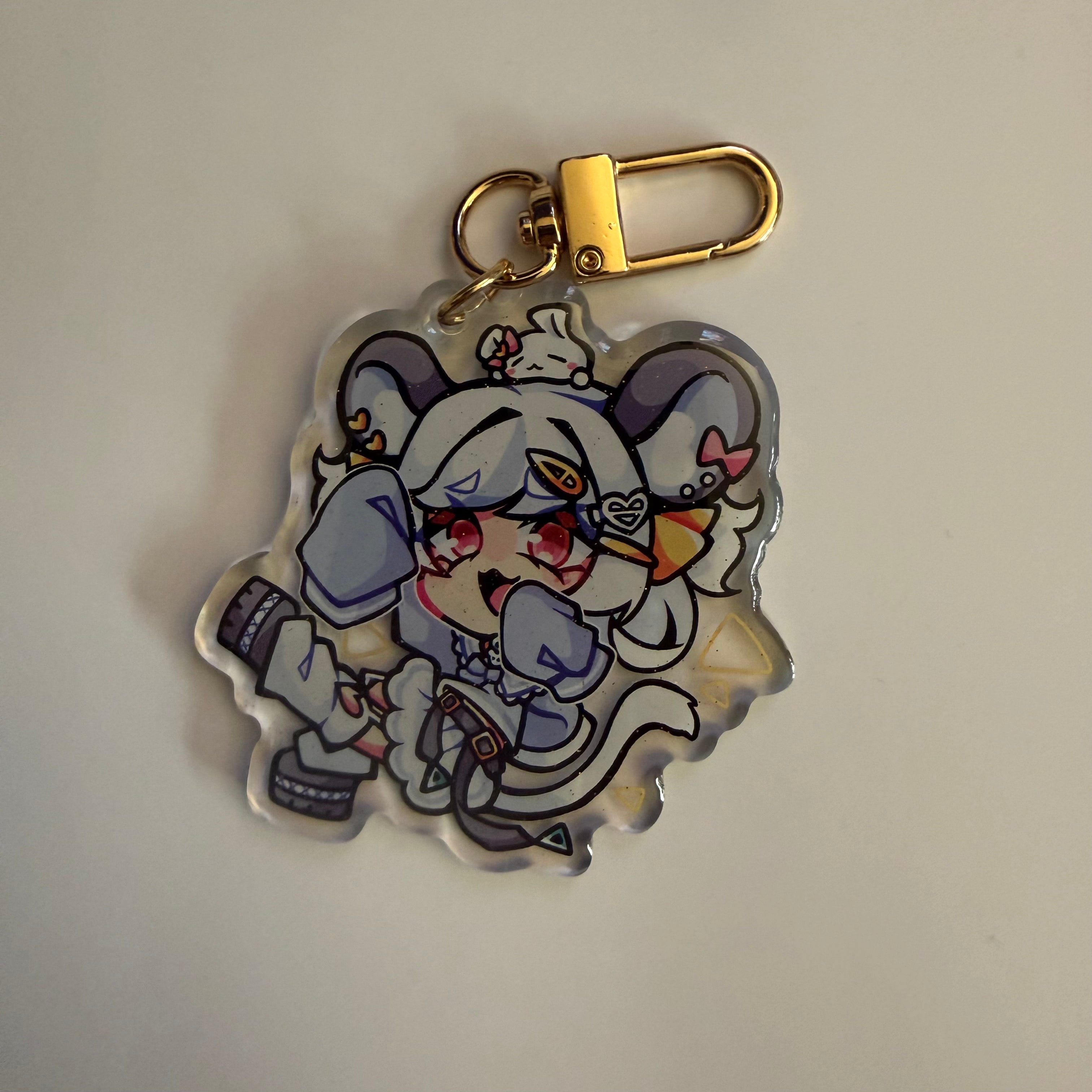 2.5in Indie Vtuber Keychain Charms 8 - Yuzu/Nemimi/Giwi/Emiliya/Crelly/Camila/Noro/Layna/Sinder