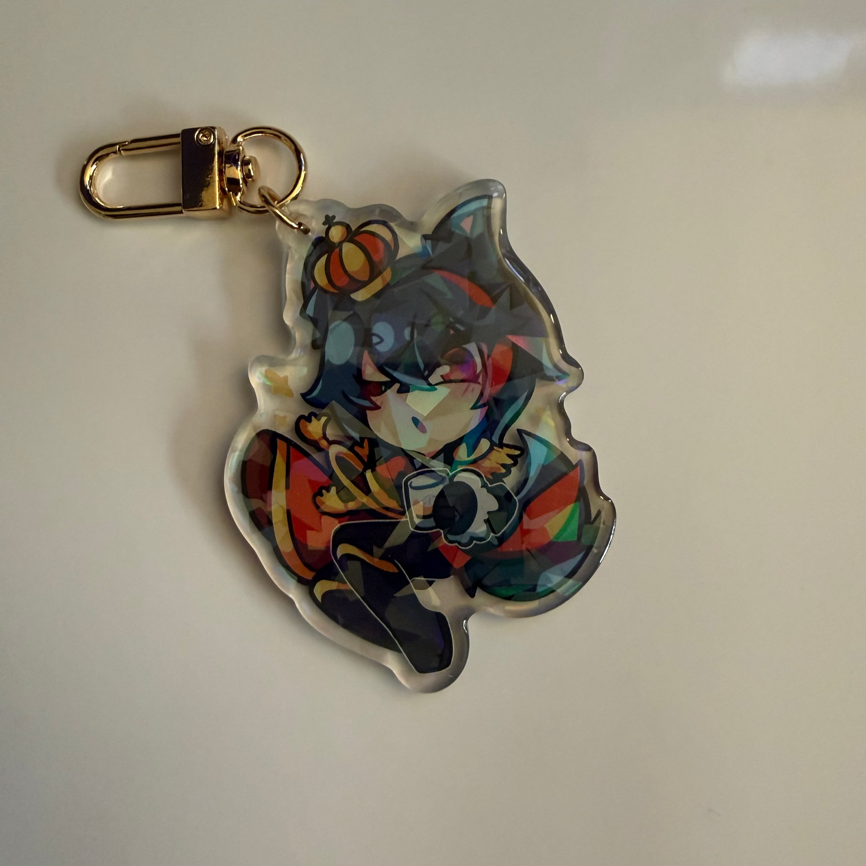 2.5in Indie Vtuber Keychain Charms 7 - Megalodon/Kumi/Onigiri/Chacha/Sansin/Isaa/Merryweather/Nova
