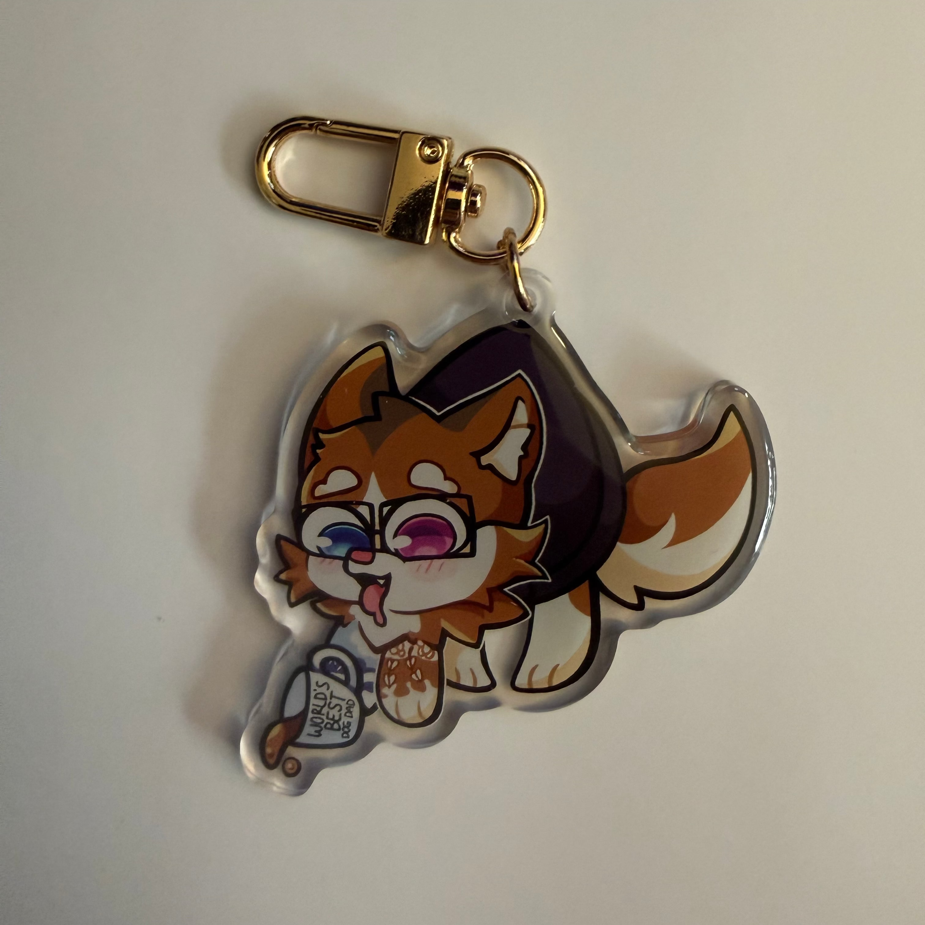2.5in Indie Vtuber Keychain Charms 6 - Fufu/Fraiki/Lucia/Auteru/August Anomaly/Papa Mutt/Kloe Croc/Starlight Daryl/MysticLight/Fenari