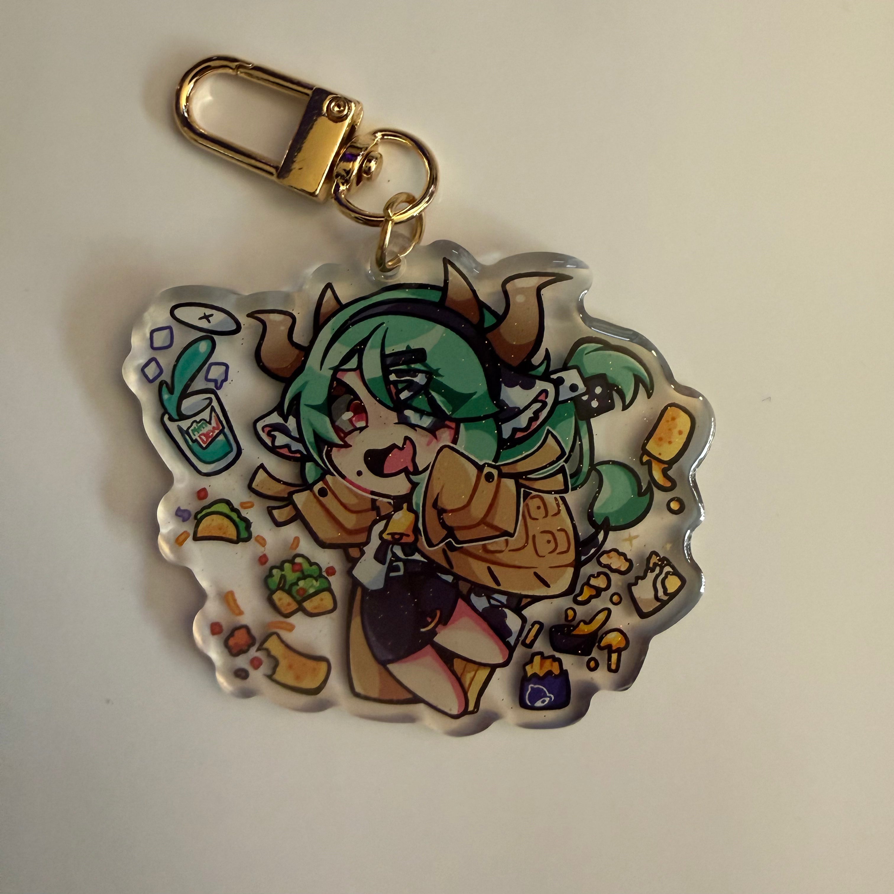 2.5in Indie Vtuber Keychain Charms 8 - Yuzu/Nemimi/Giwi/Emiliya/Crelly/Camila/Noro/Layna/Sinder