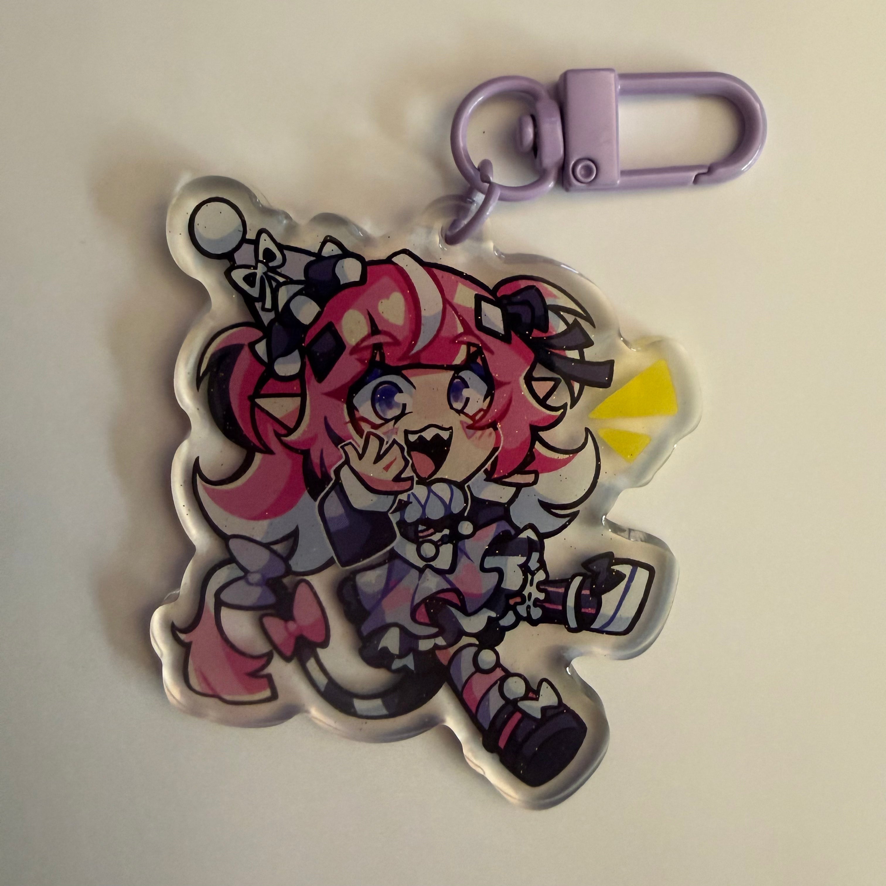 2.5in Indie Vtuber Keychain Charms 8 - Yuzu/Nemimi/Giwi/Emiliya/Crelly/Camila/Noro/Layna/Sinder