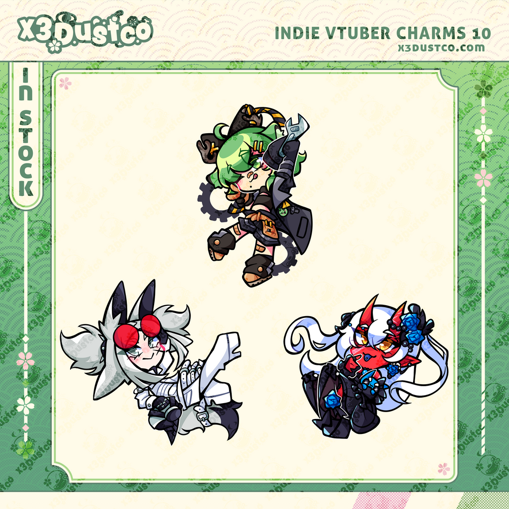 Indie Vtuber Charms 10 - Soymilk/Yoclesh/DyaRikku