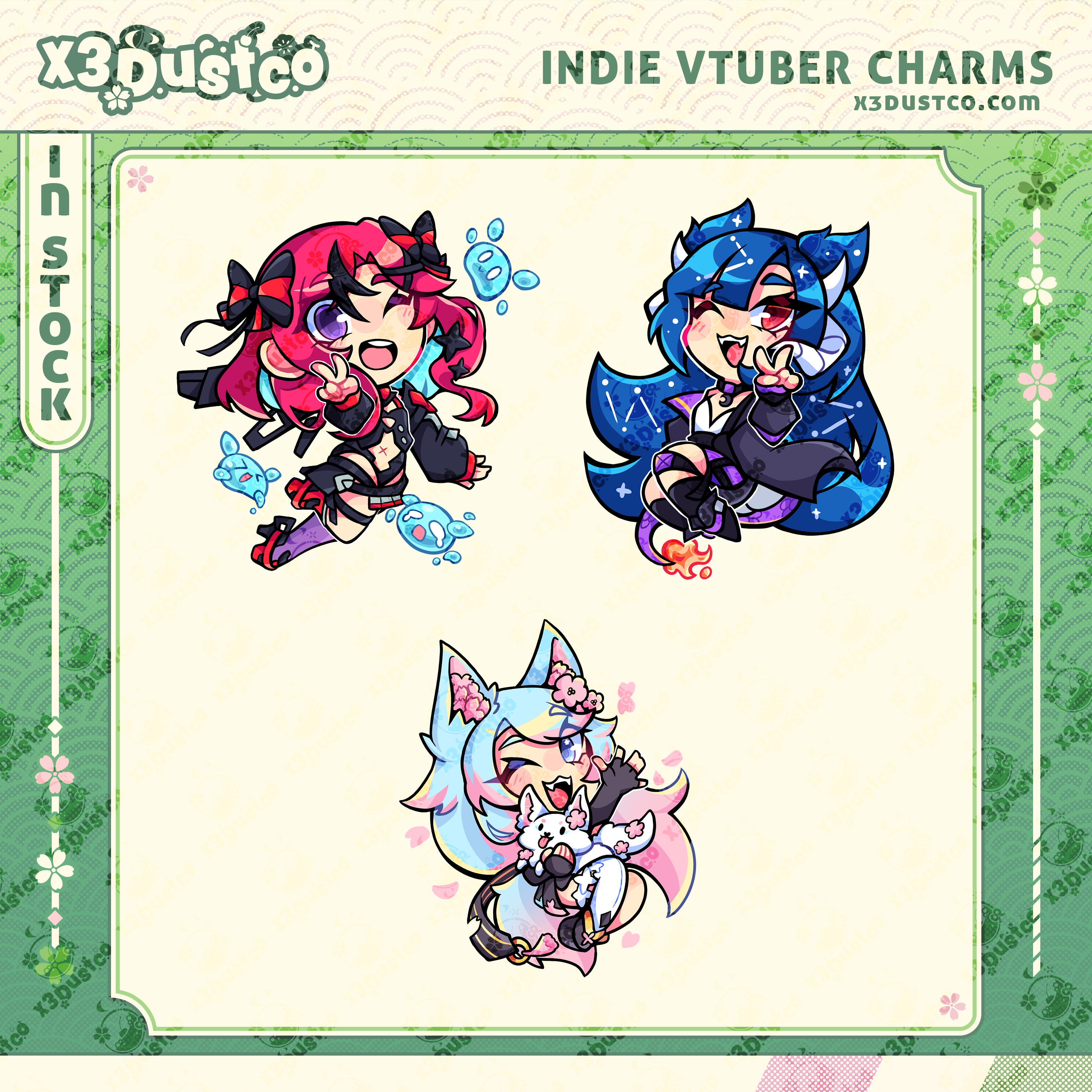 2.5in Indie Vtuber Keychain Charms 5