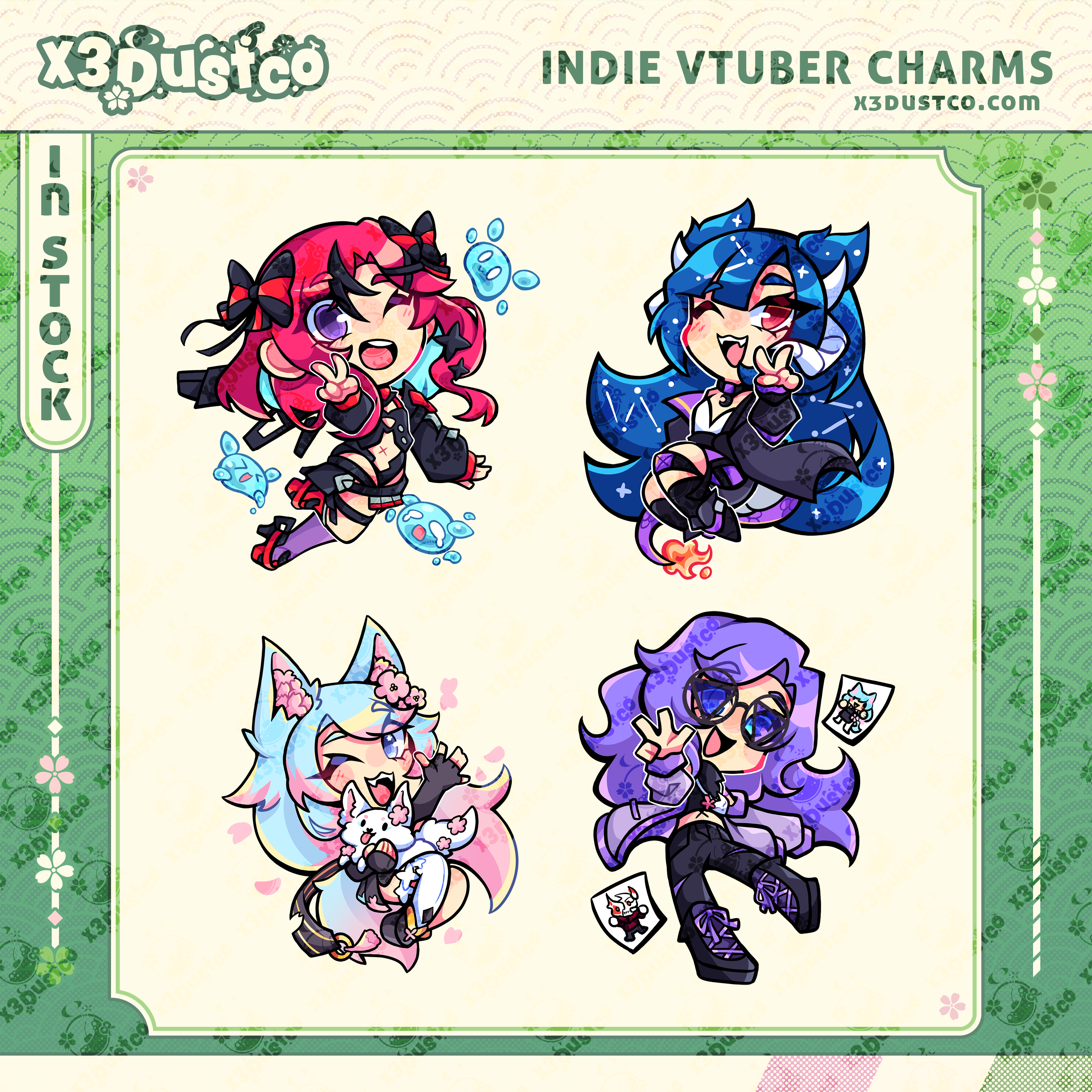 2.5in Indie Vtuber Keychain Charms 5