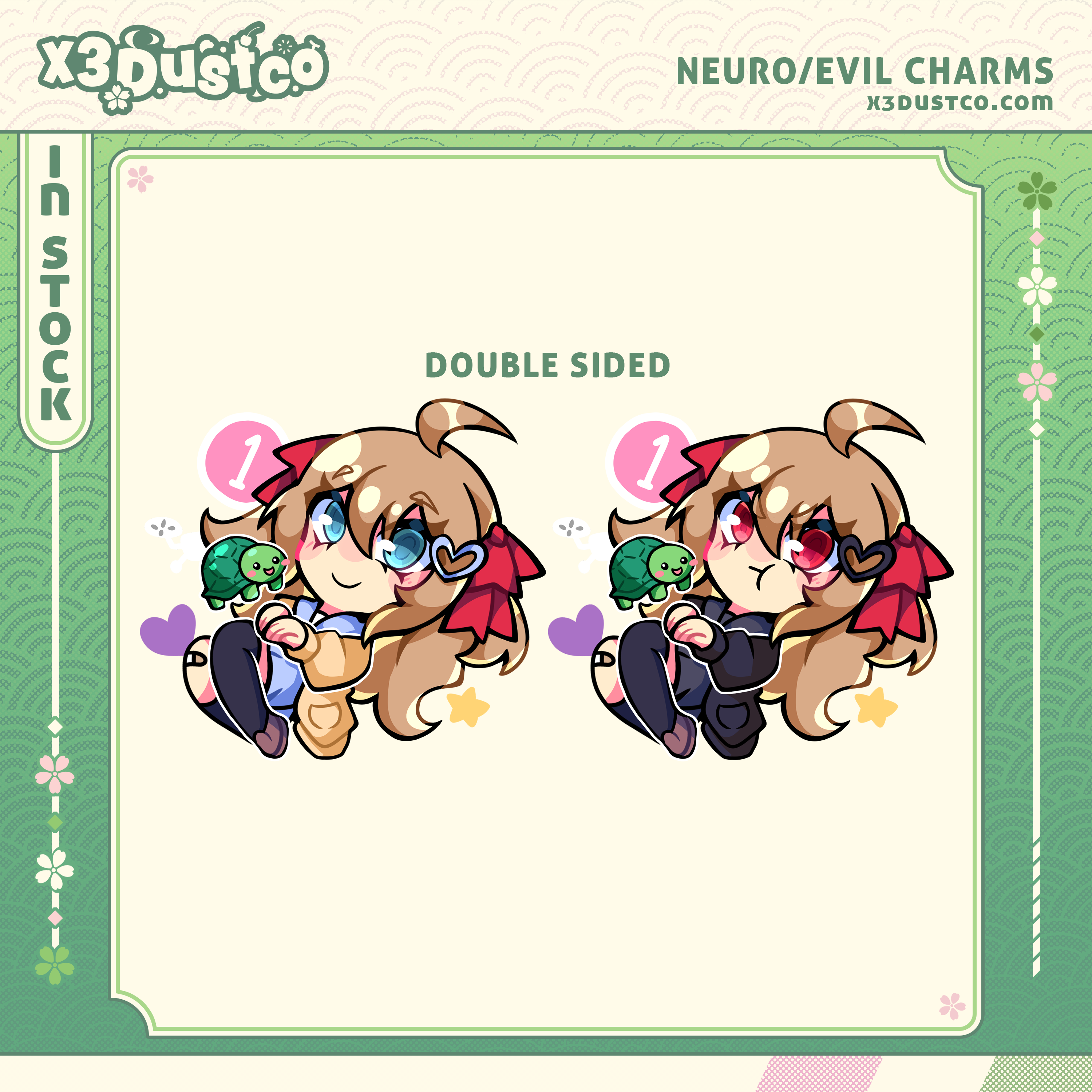2.5in Indie Vtuber Keychain Charms 2 - Bao/Neuro/Dooby/Mogu/Nimi/Laimu/Vexoria