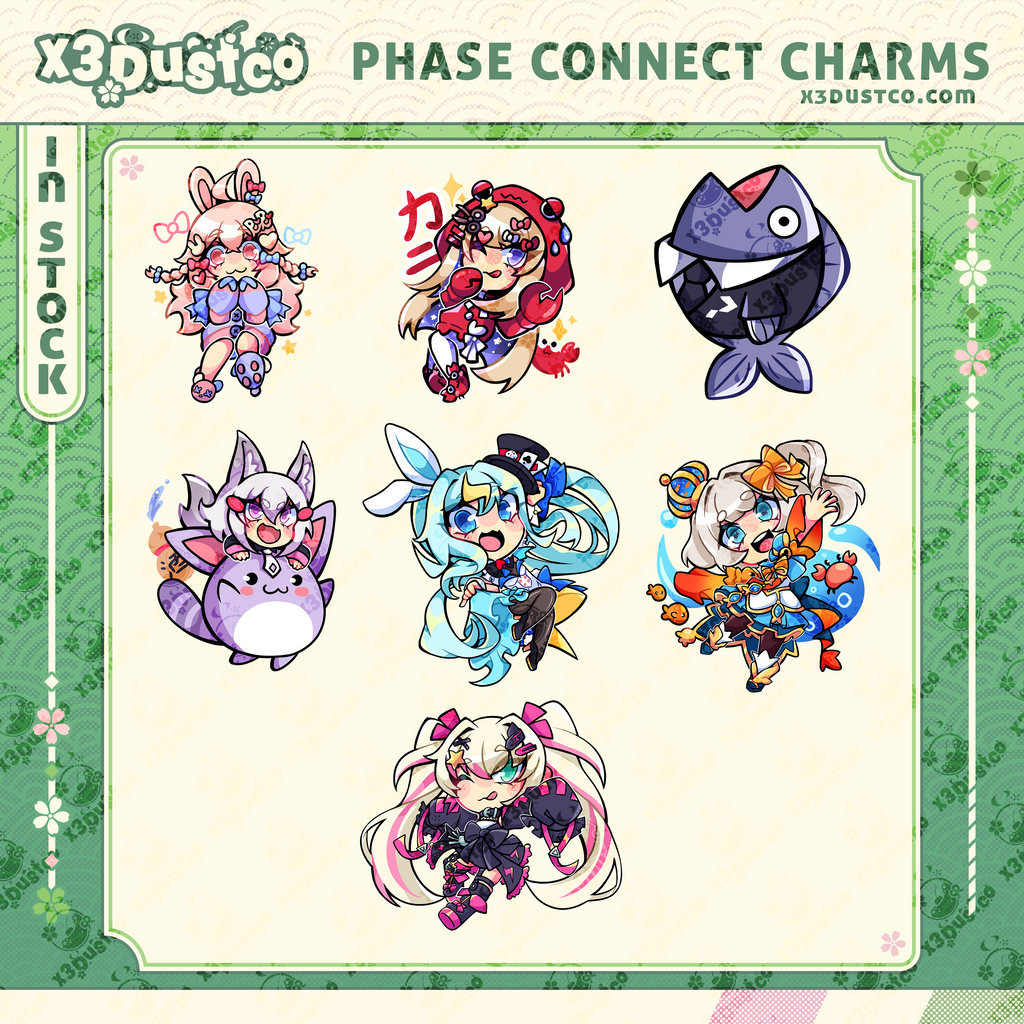 2.5in Phase Connect Talents Keychain Charms - Pippa/Shiina/Sakana/Tenma/Clara/Marimari_EN/Lia