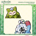 Pokopia Stickers - Mosslax/Professor Tangrowth