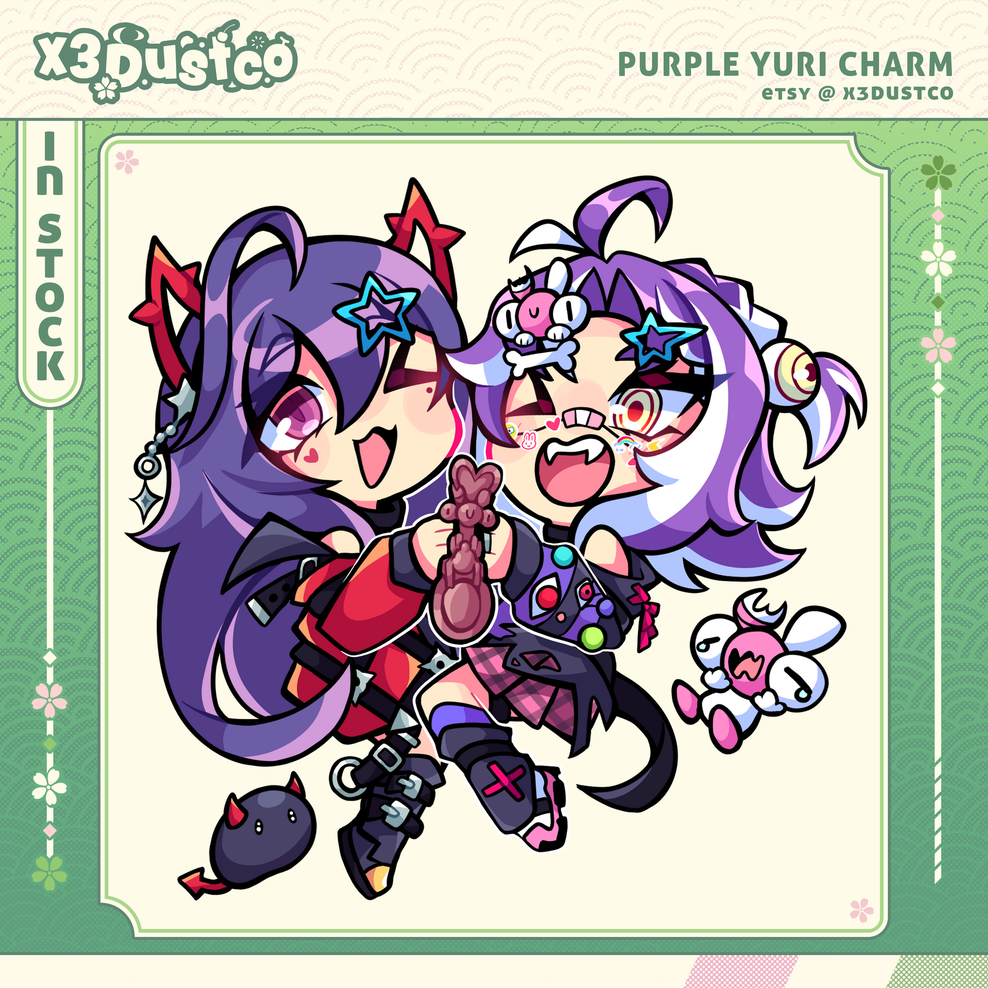 チャーム Yuki 2.5in Purple Yuri Keychain Charm – x3Dustco