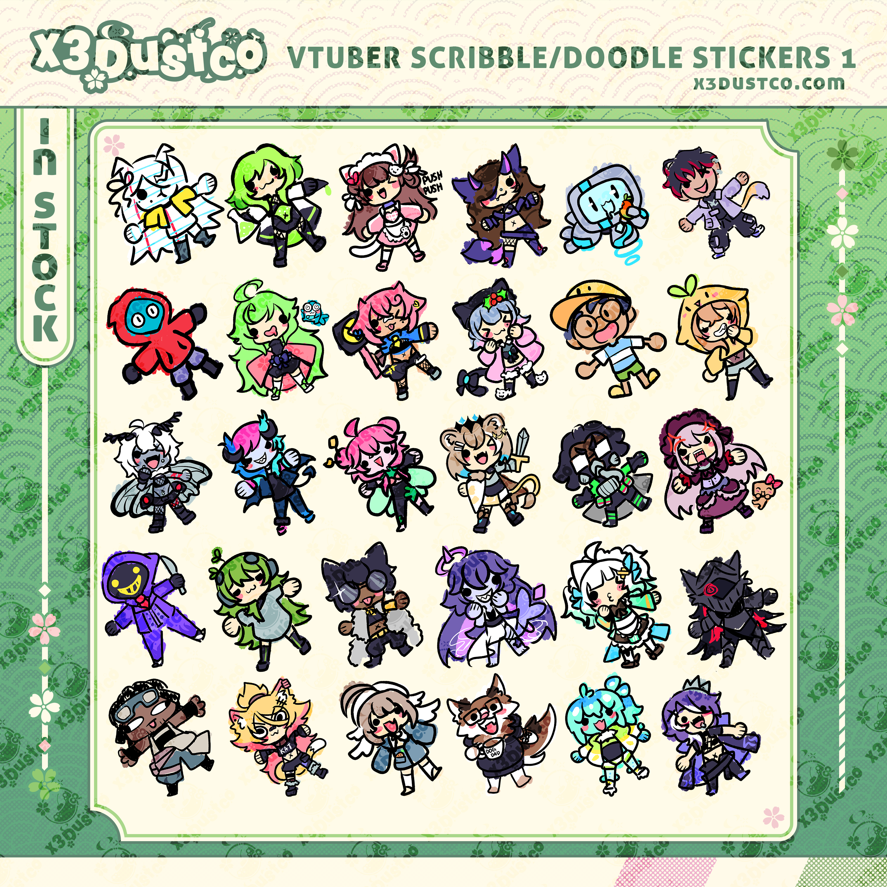 Vtuber Scribble/Doodle Stickers 1