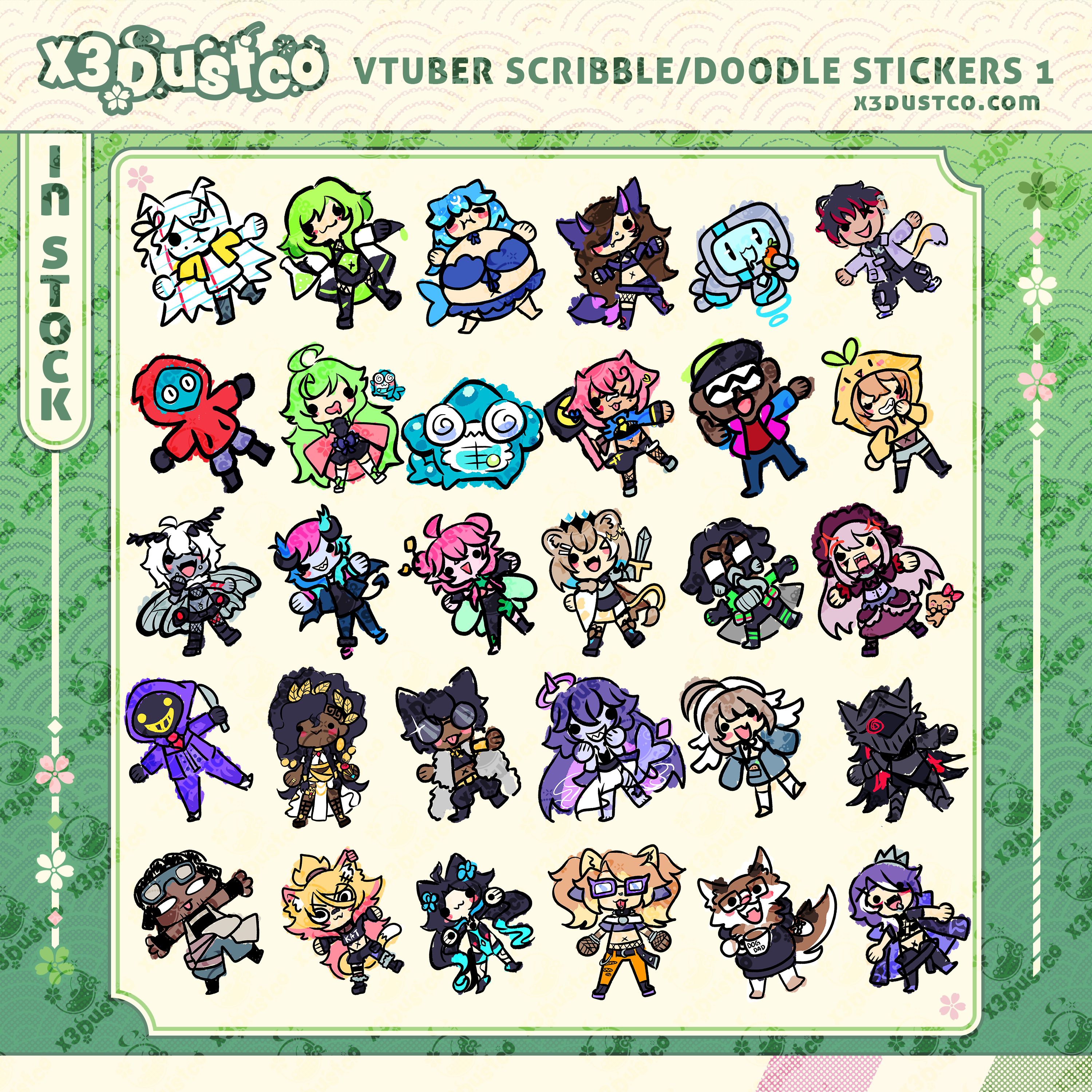 Vtuber Scribble/Doodle Stickers 1