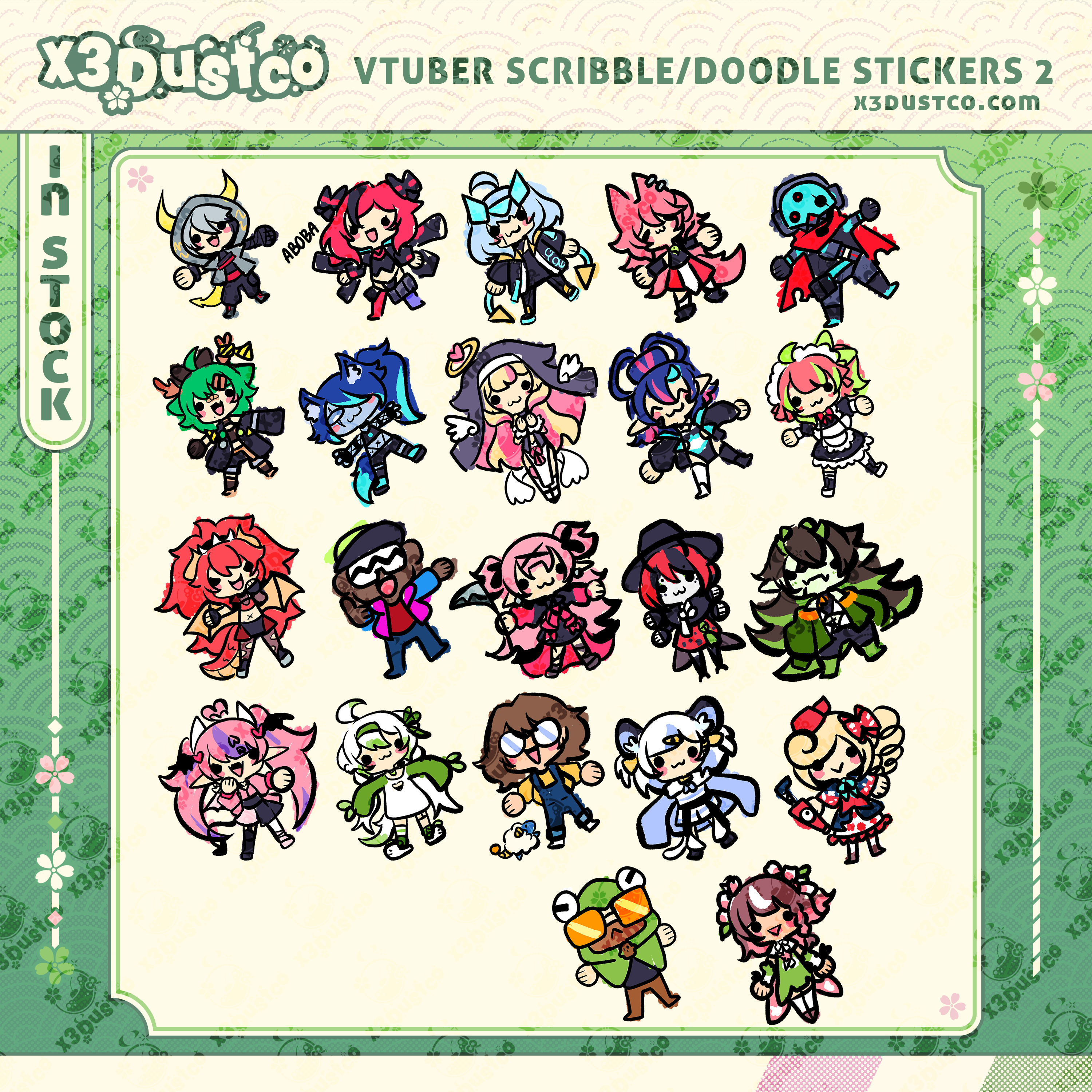 Vtuber Scribble/Doodle Stickers 2