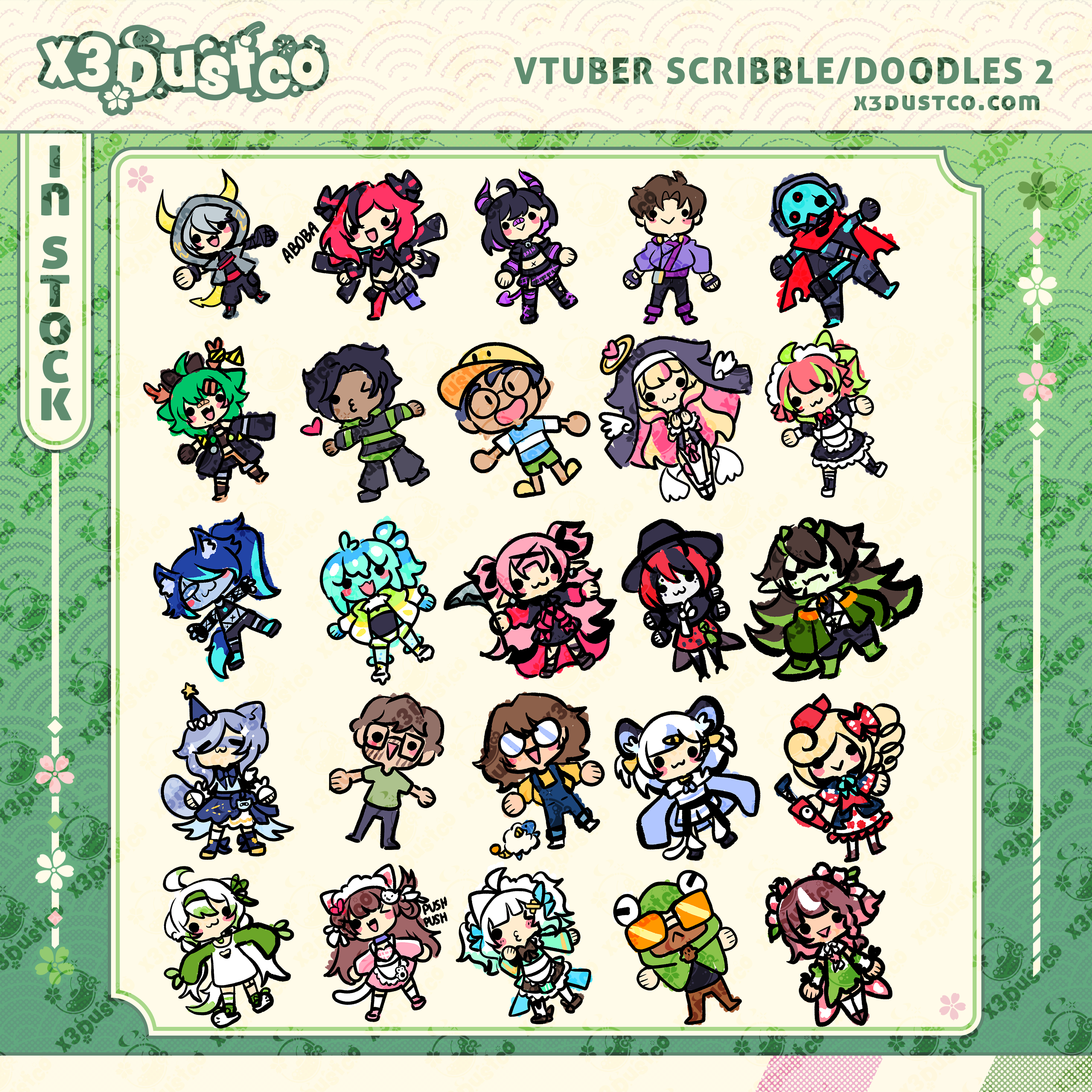 Vtuber Scribble/Doodle Stickers 2