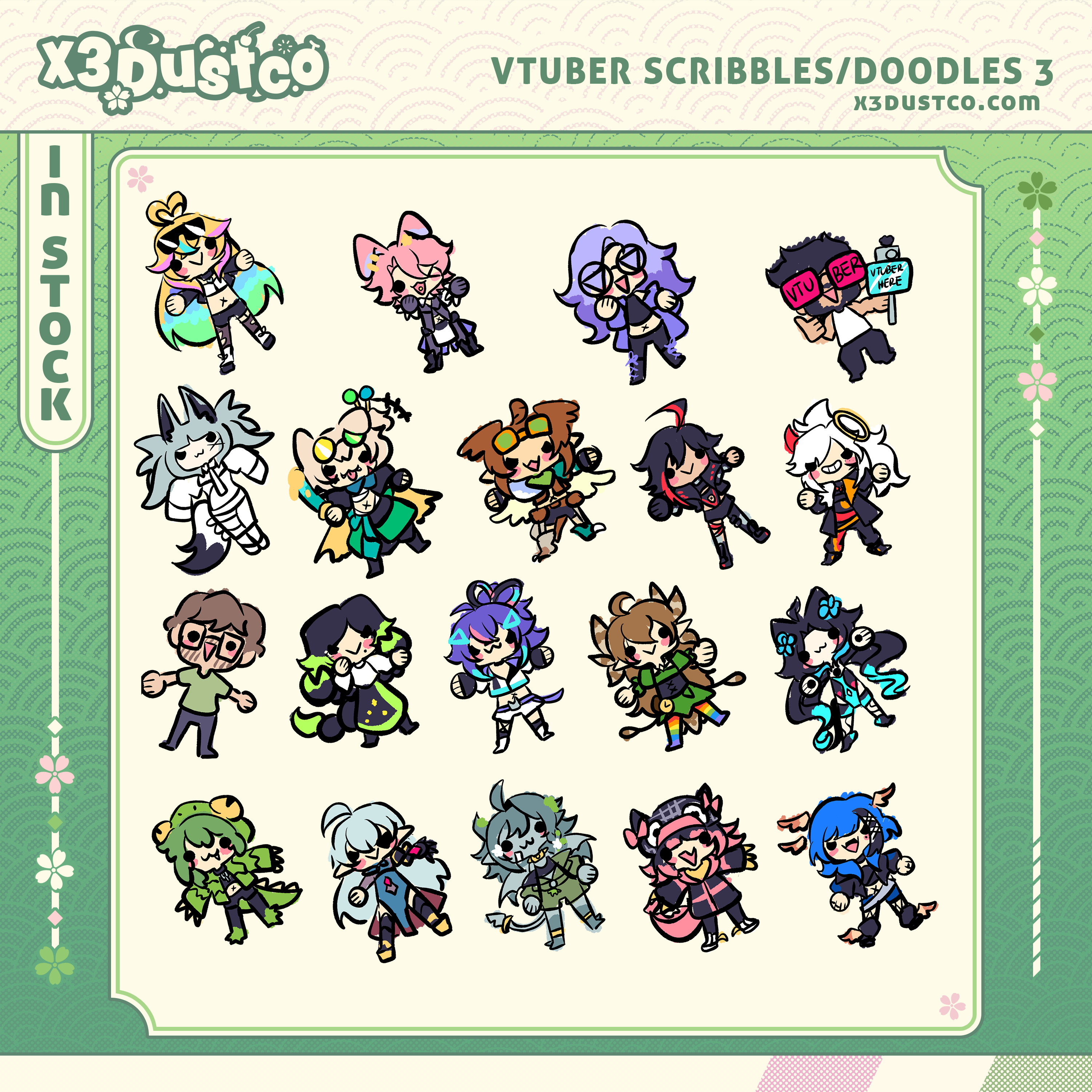 Vtuber Scribble/Doodle Stickers 3
