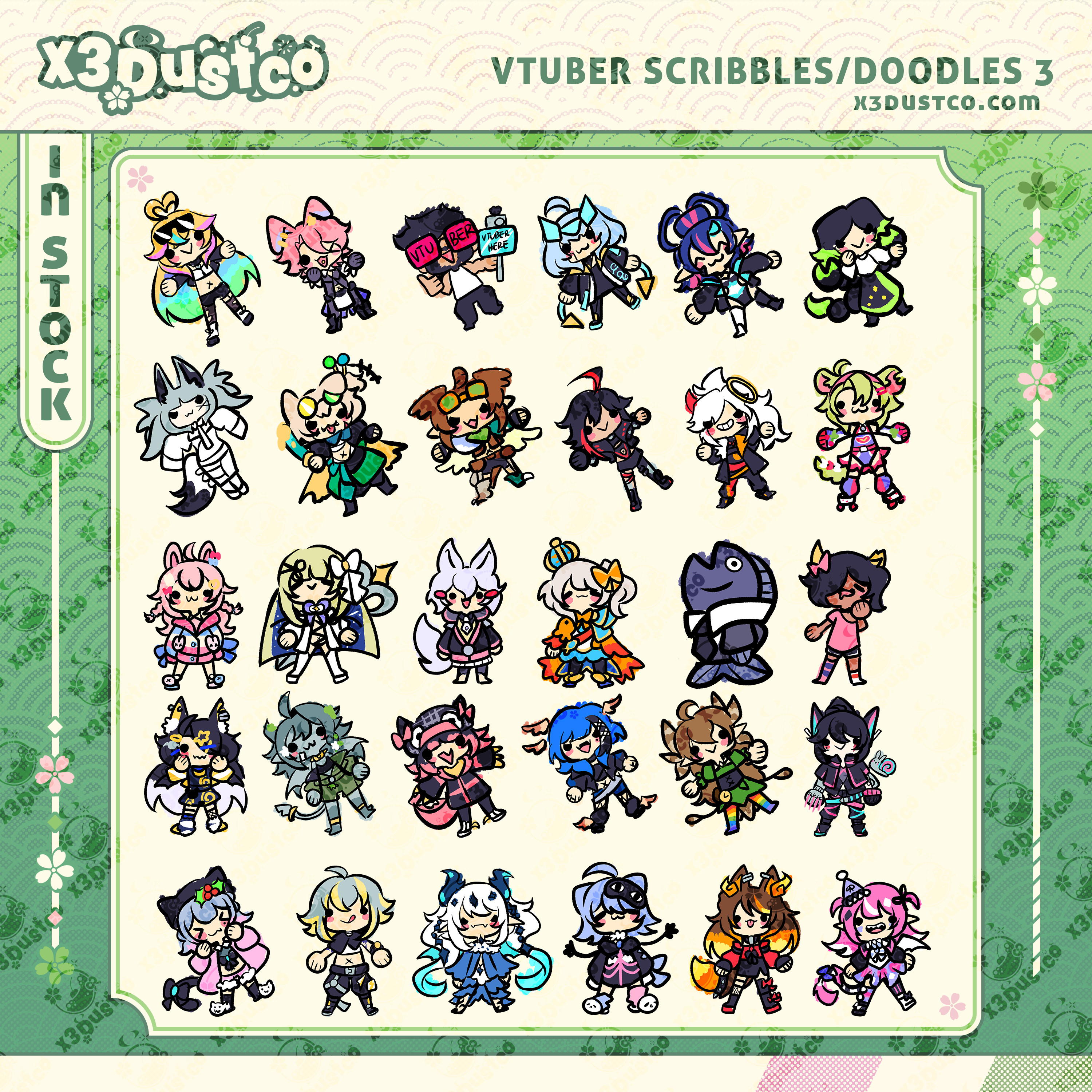 Vtuber Scribble/Doodle Stickers 3