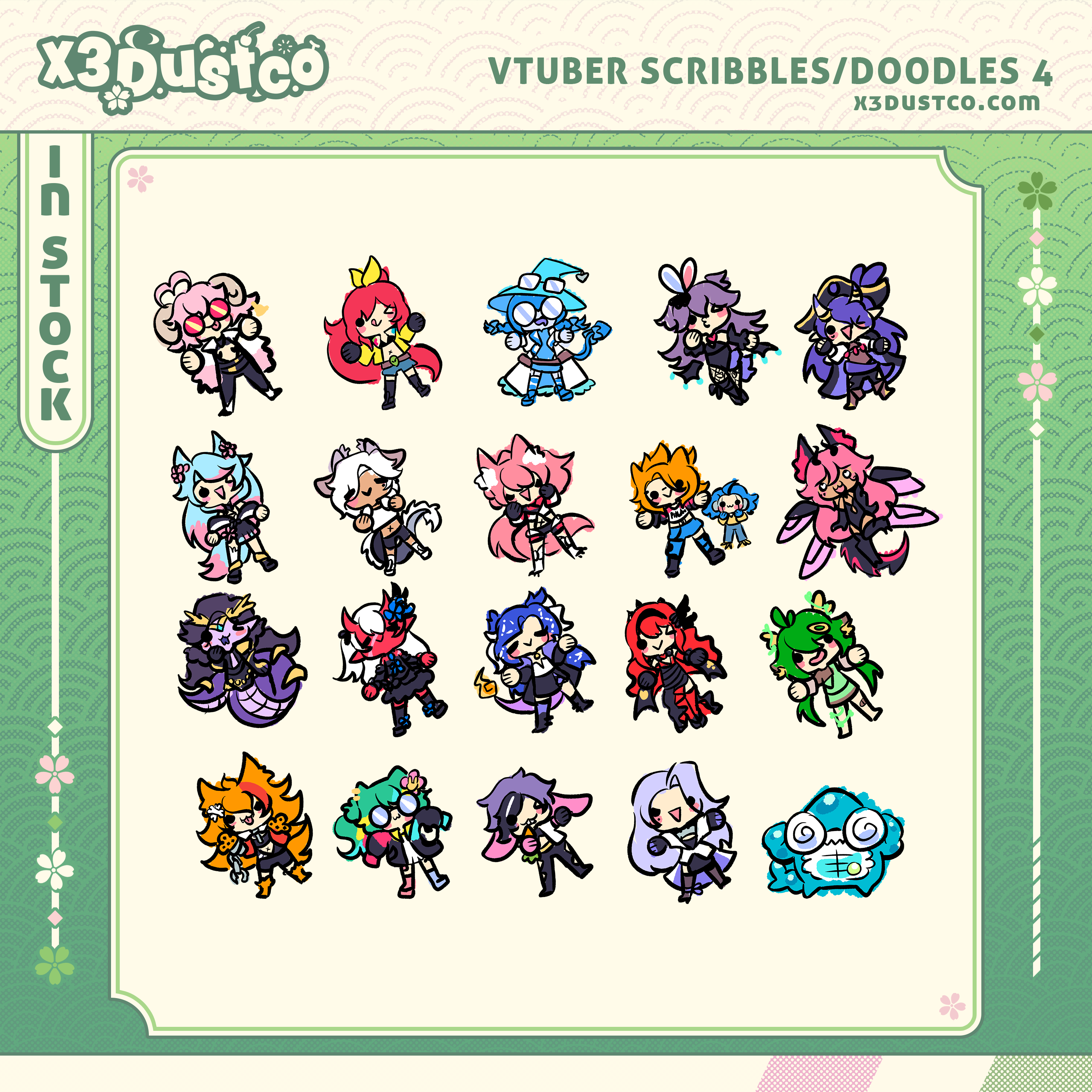 Vtuber Scribble/Doodle Stickers 4