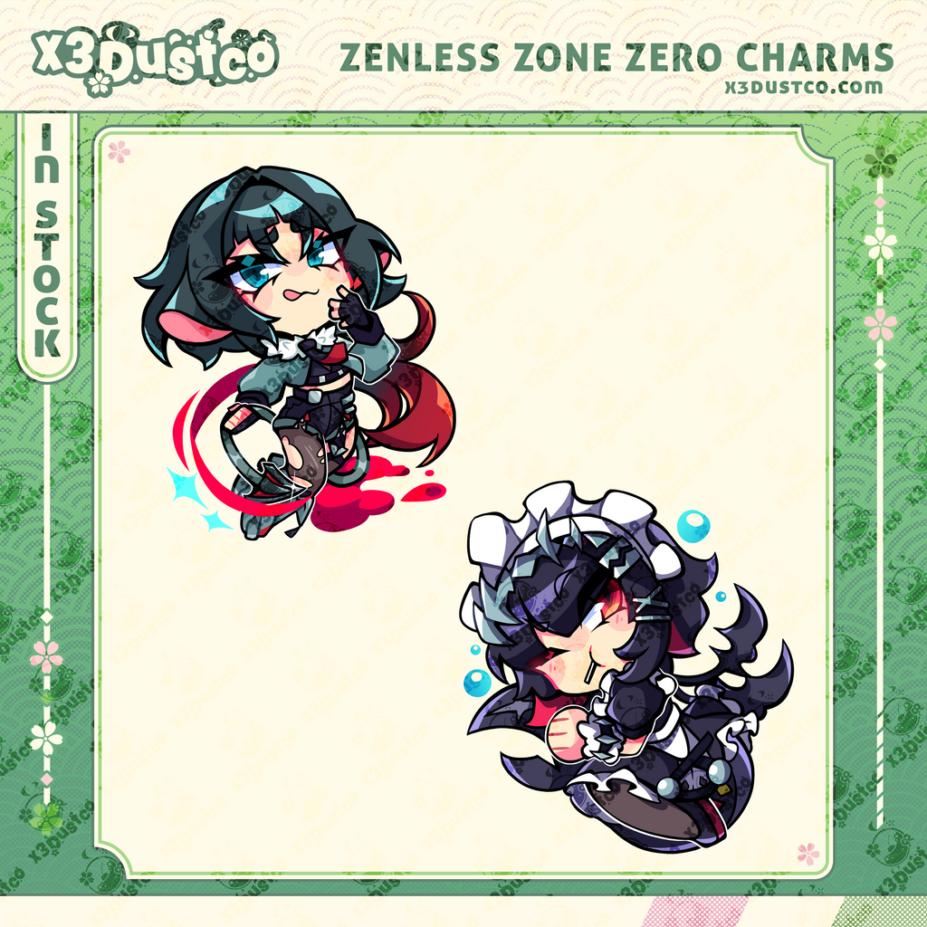 LAST RUN 2.5in Zenless Zone Zero - Ellen Joe/Jane Doe Keychain Charm