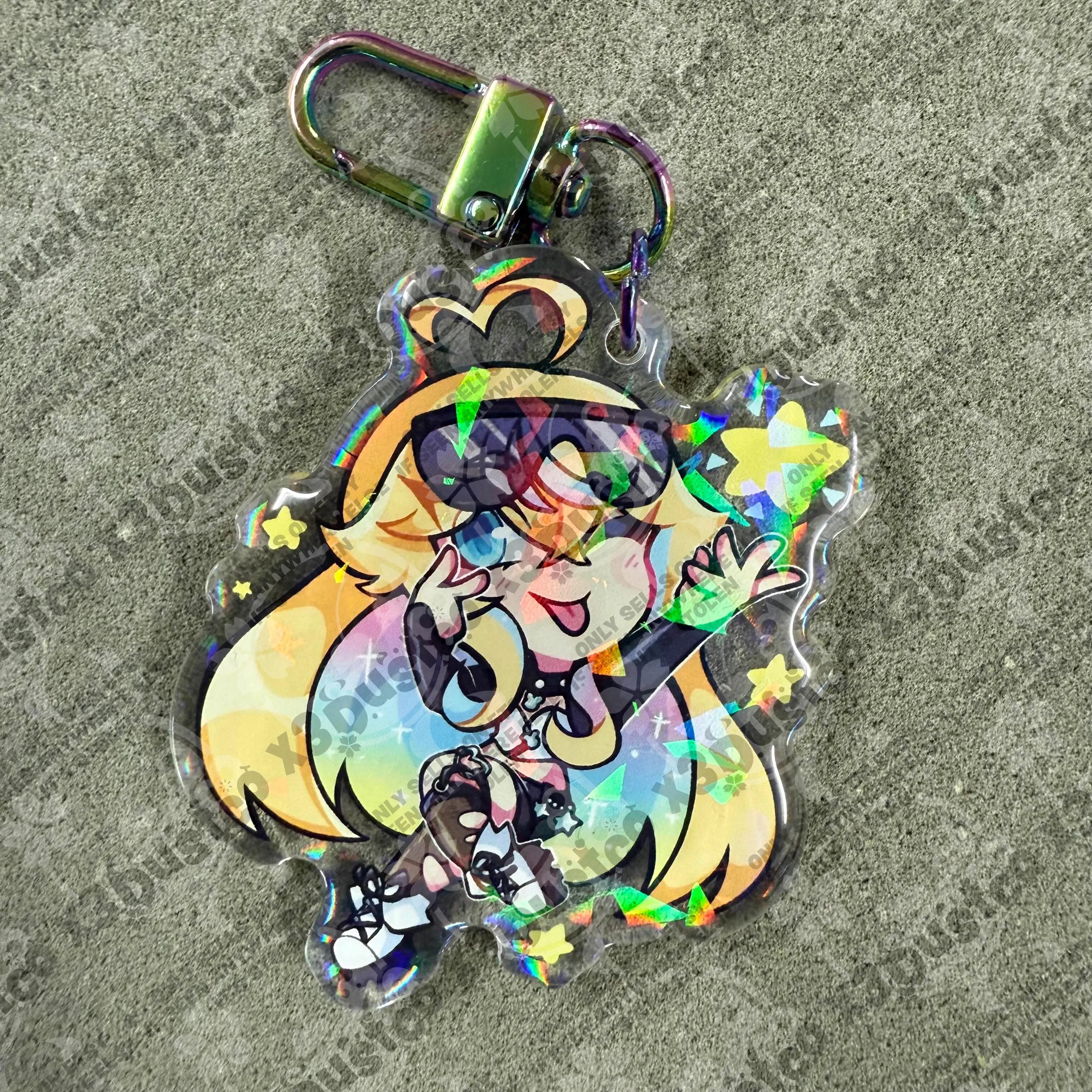 2.5in Indie Vtuber Keychain Charms - Shylily/Arielle/Porcelain Maid/Saba/Numi