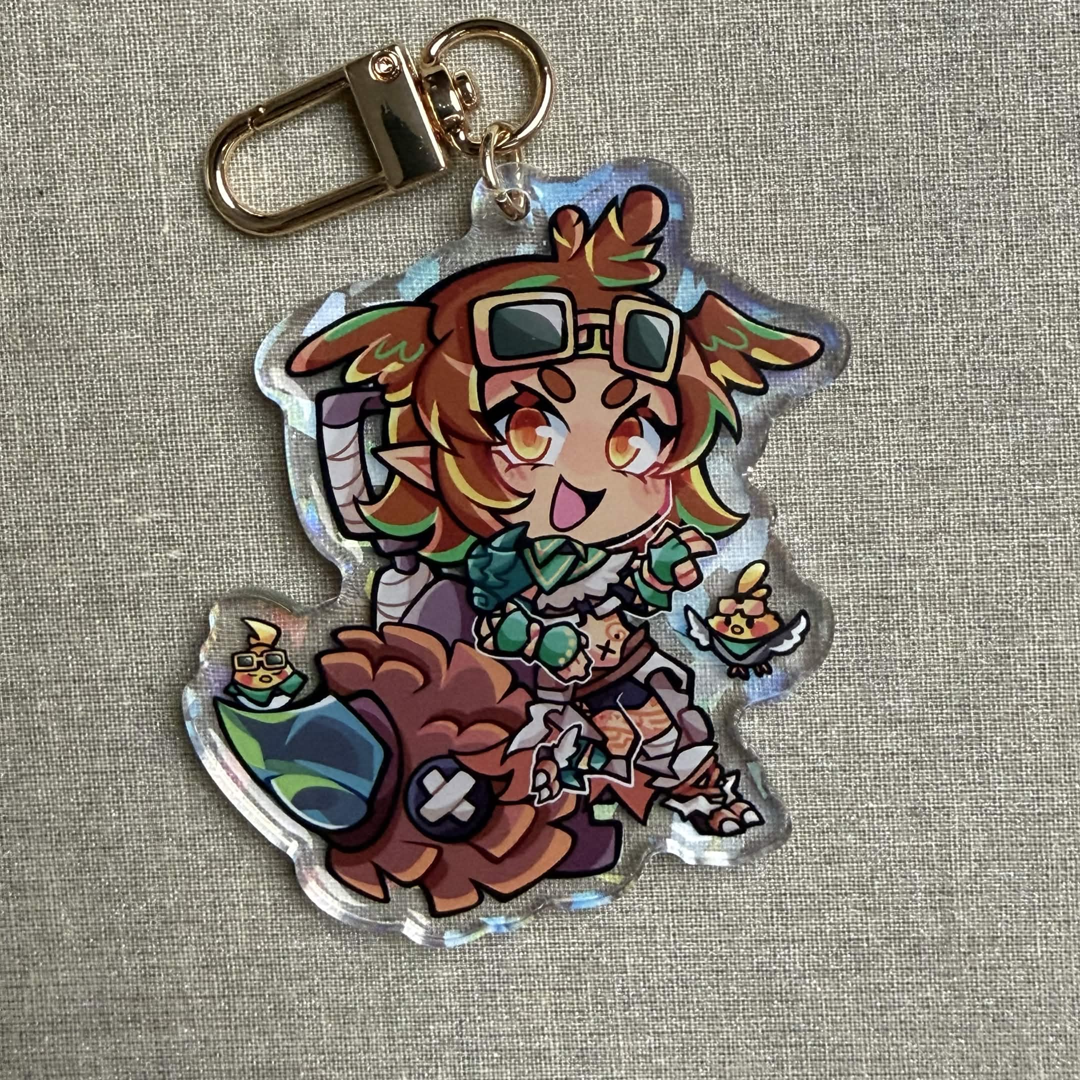 2.5in Indie Vtuber Keychain Charms 6 - Fufu/Fraiki/Lucia/Auteru/August Anomaly/Papa Mutt/Kloe Croc/Starlight Daryl/MysticLight/Fenari