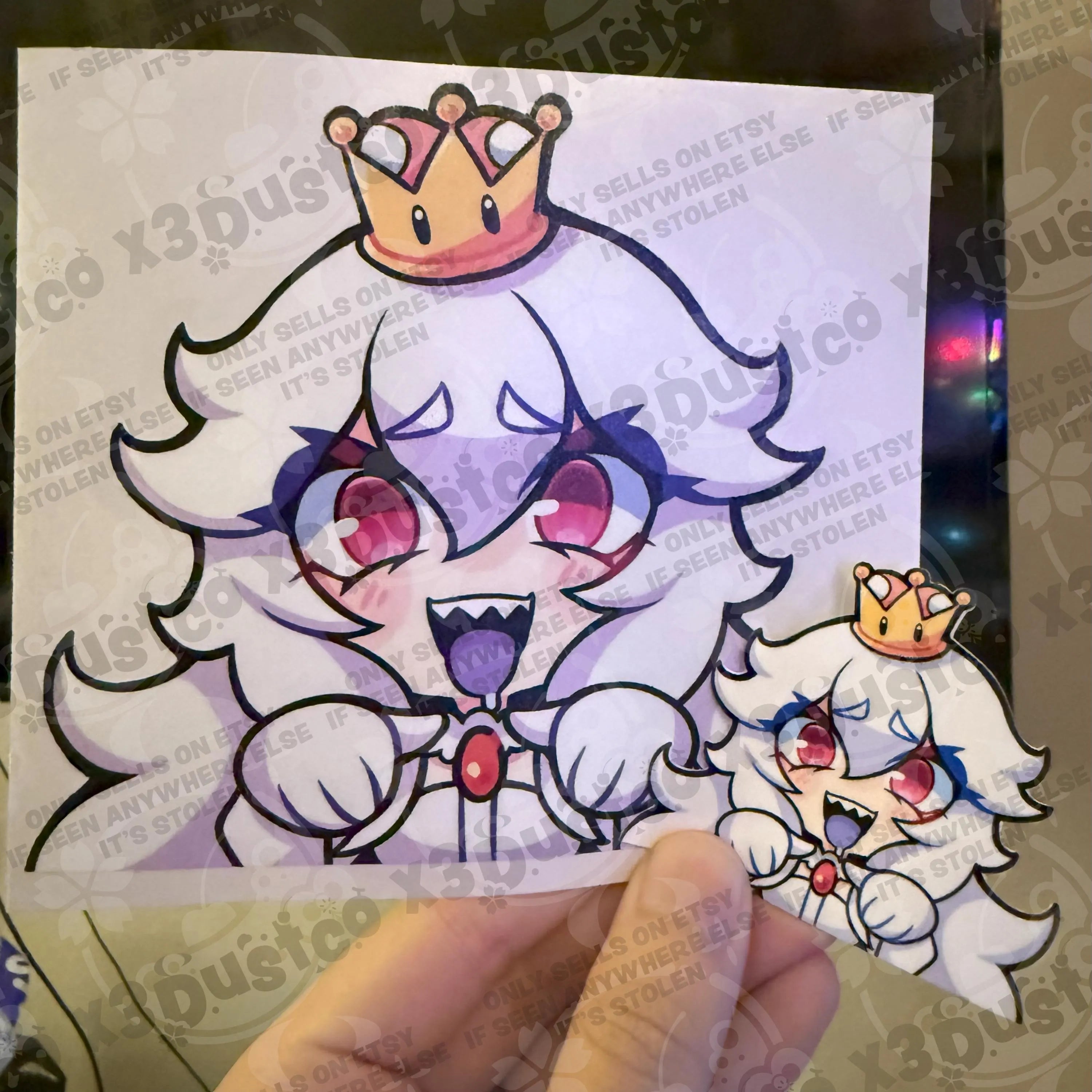 Crown Princess Stickers/Decals - Bowsette/Boosette/Peach/Daisy/Rosalina