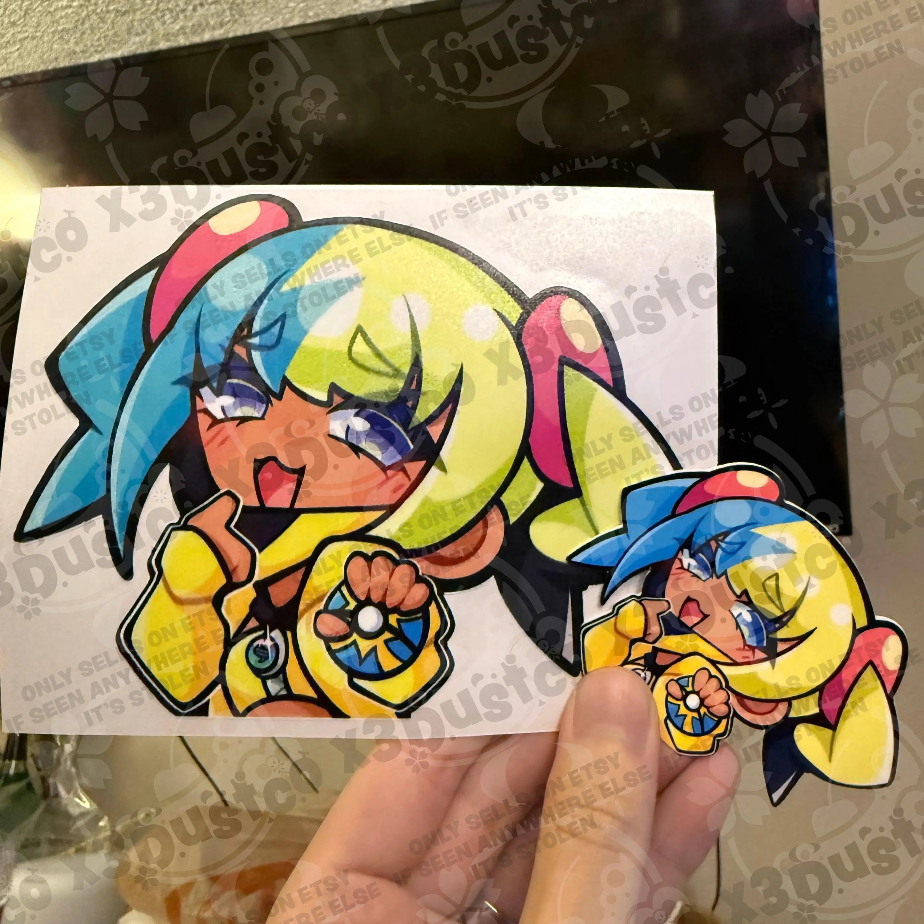 Pokemon ZA Trainers Sticker/Decals - Canari/Corbeau/Gwynn/Jacinthe/Lebanne