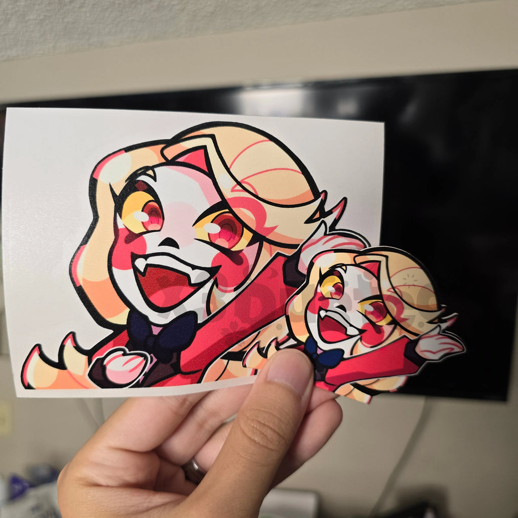 LAST RUN Hazbin Hotel Stickers/Decals Part 2 - Charlie/Adam/Lute/Emily/Cherri Bomb