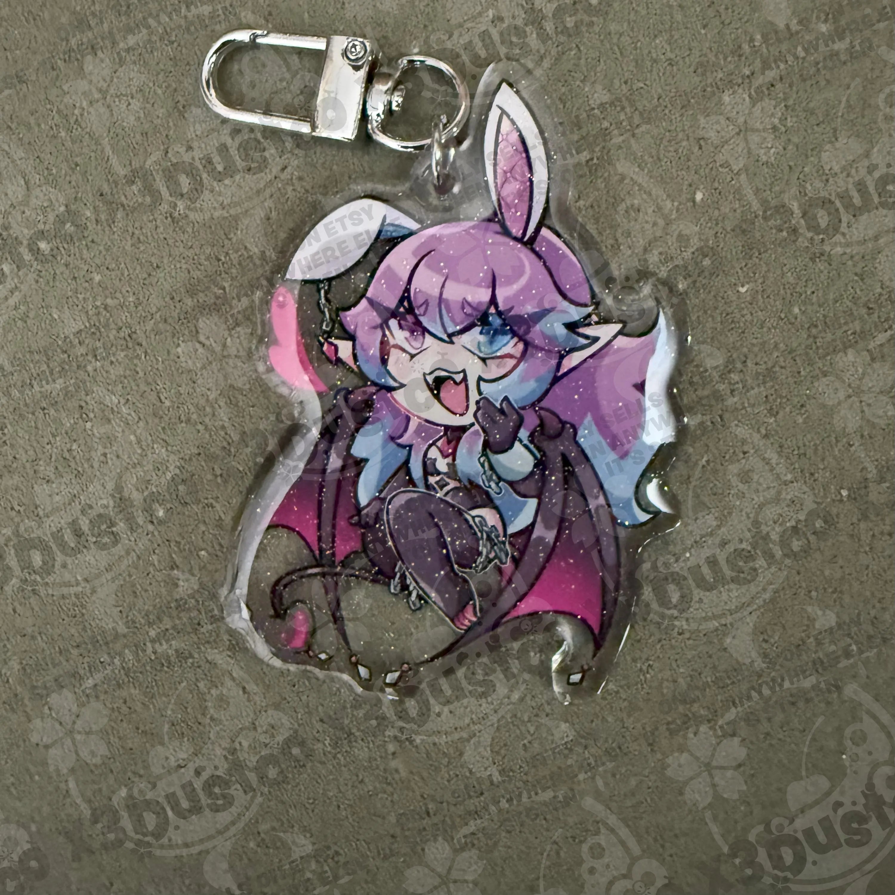 2.5in Indie Vtuber Keychain Charms 4 - Spite/Snuffy/KatieKat/Fefe/Chibidoki/Froggy/Grimmi/Ashton Marten/CottontailVA