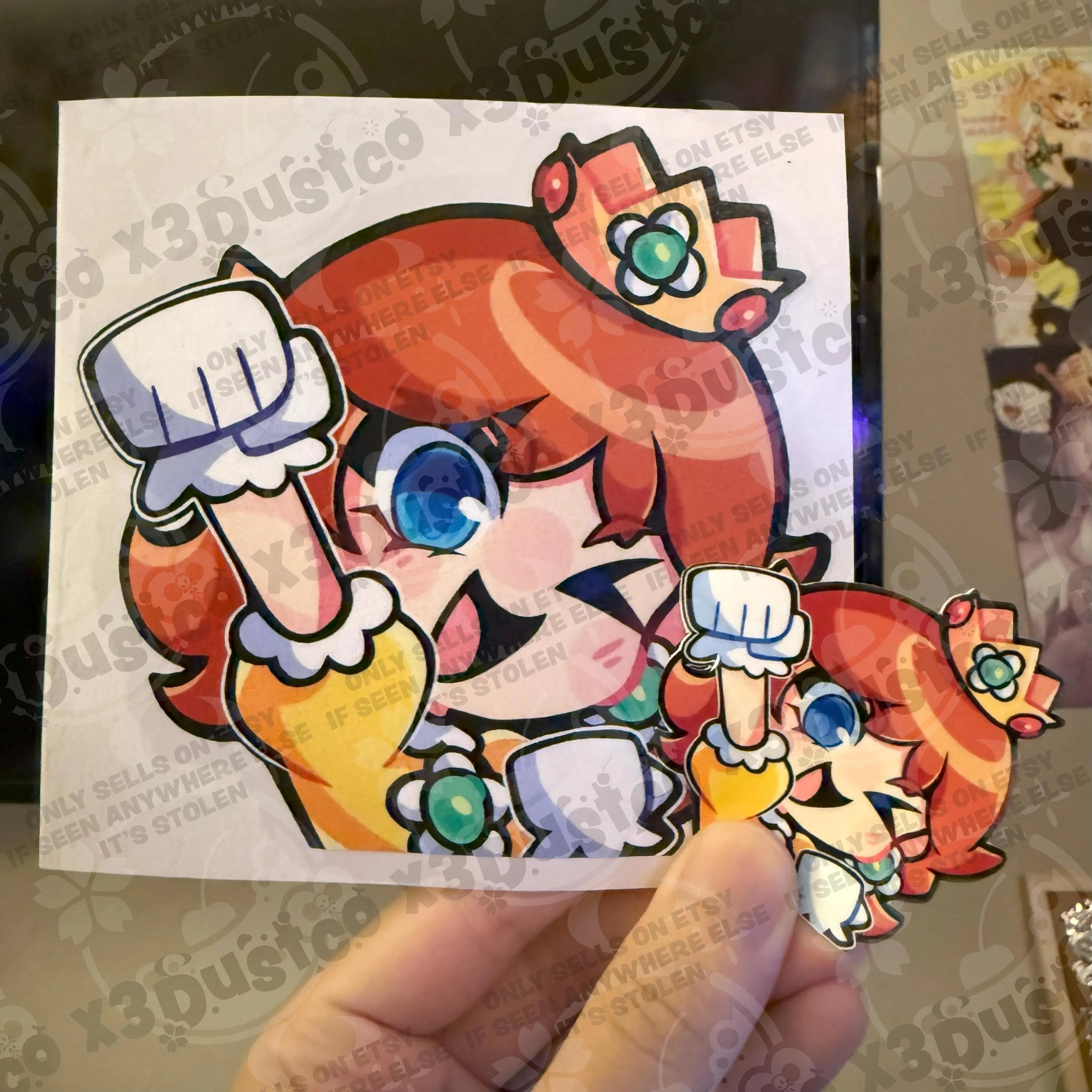 Crown Princess Stickers/Decals - Bowsette/Boosette/Peach/Daisy/Rosalina