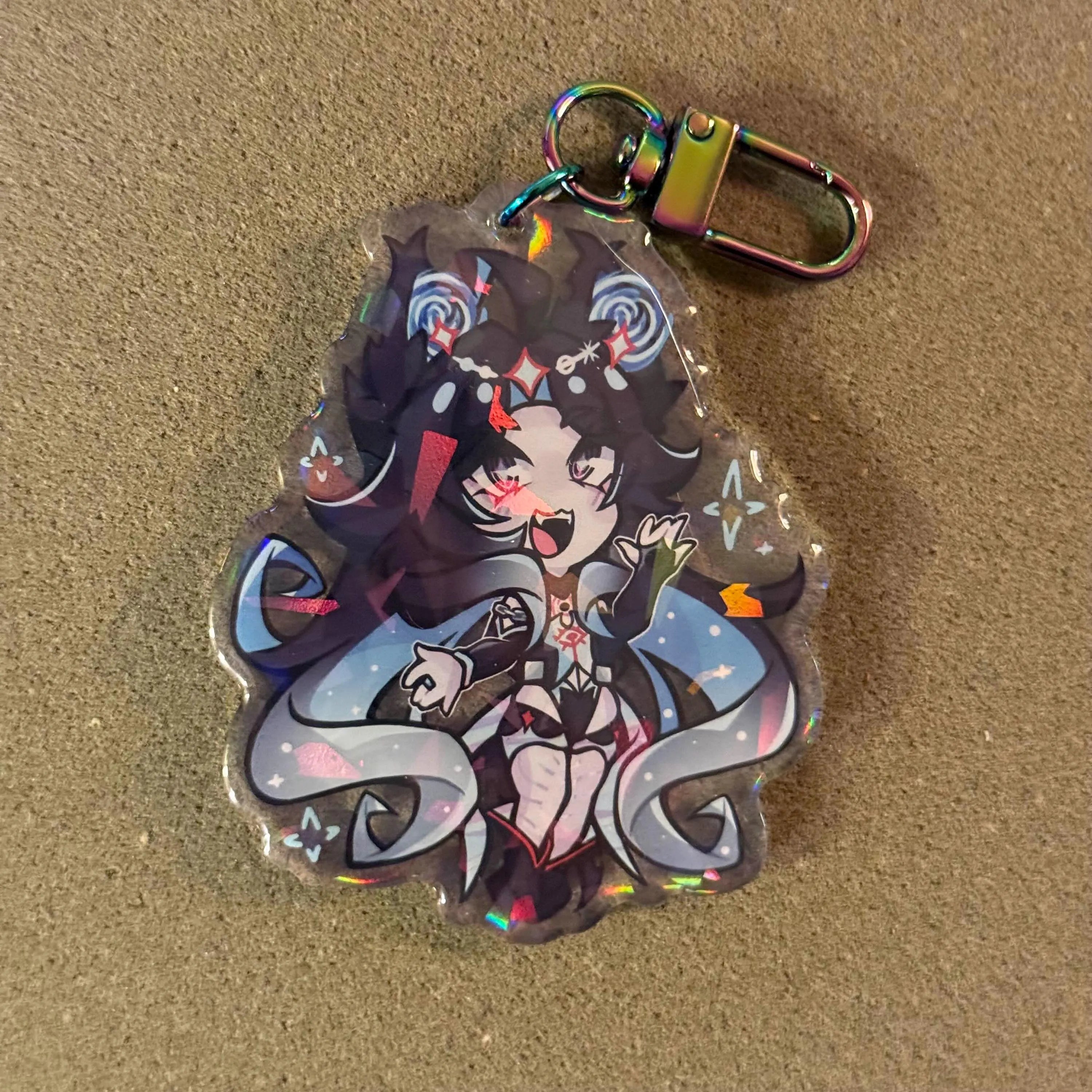2.5in Indie Vtuber Keychain Charms 6 - Fufu/Fraiki/Lucia/Auteru/August Anomaly/Papa Mutt/Kloe Croc/Starlight Daryl/MysticLight/Fenari