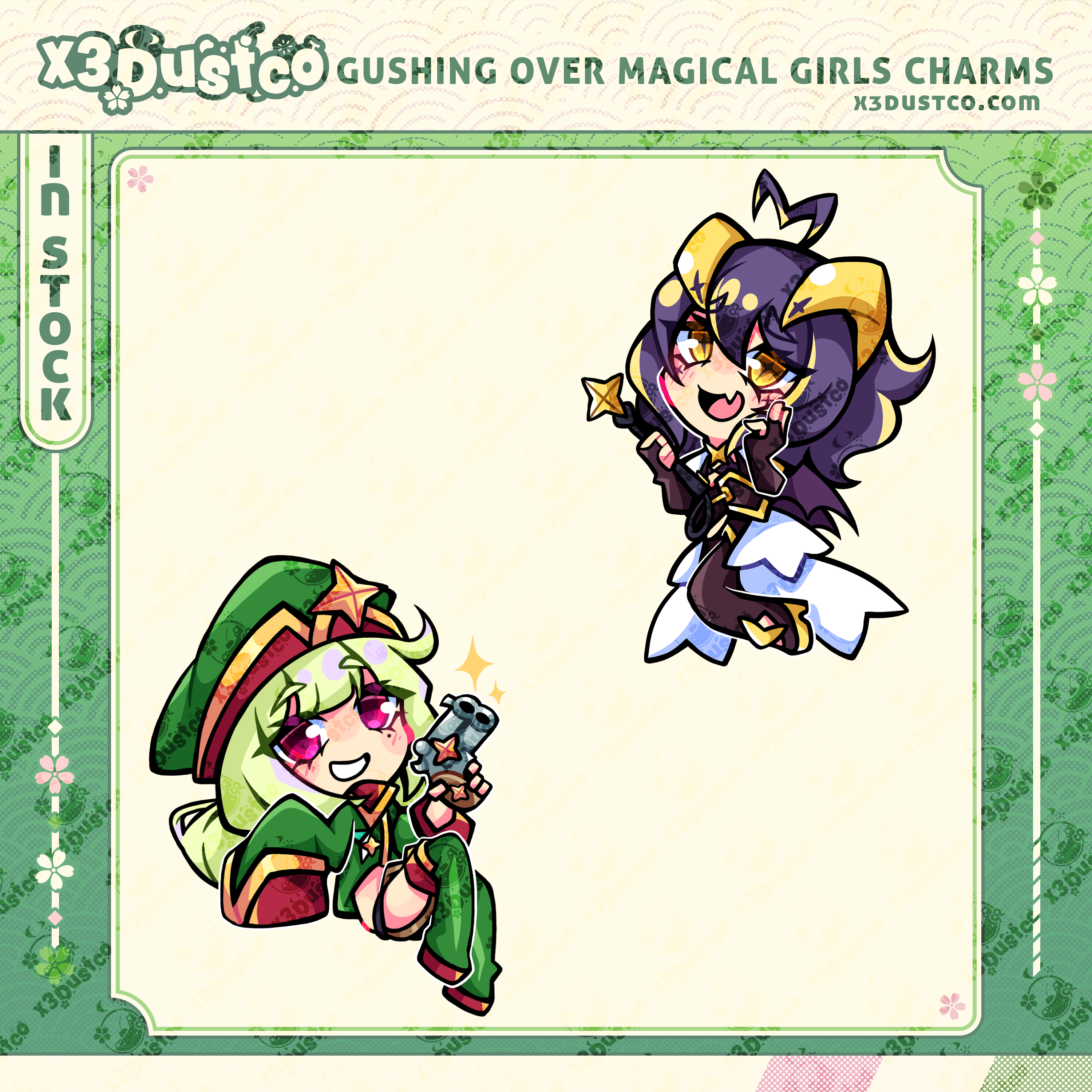 2.5in Magical Girls Keychain Charms
