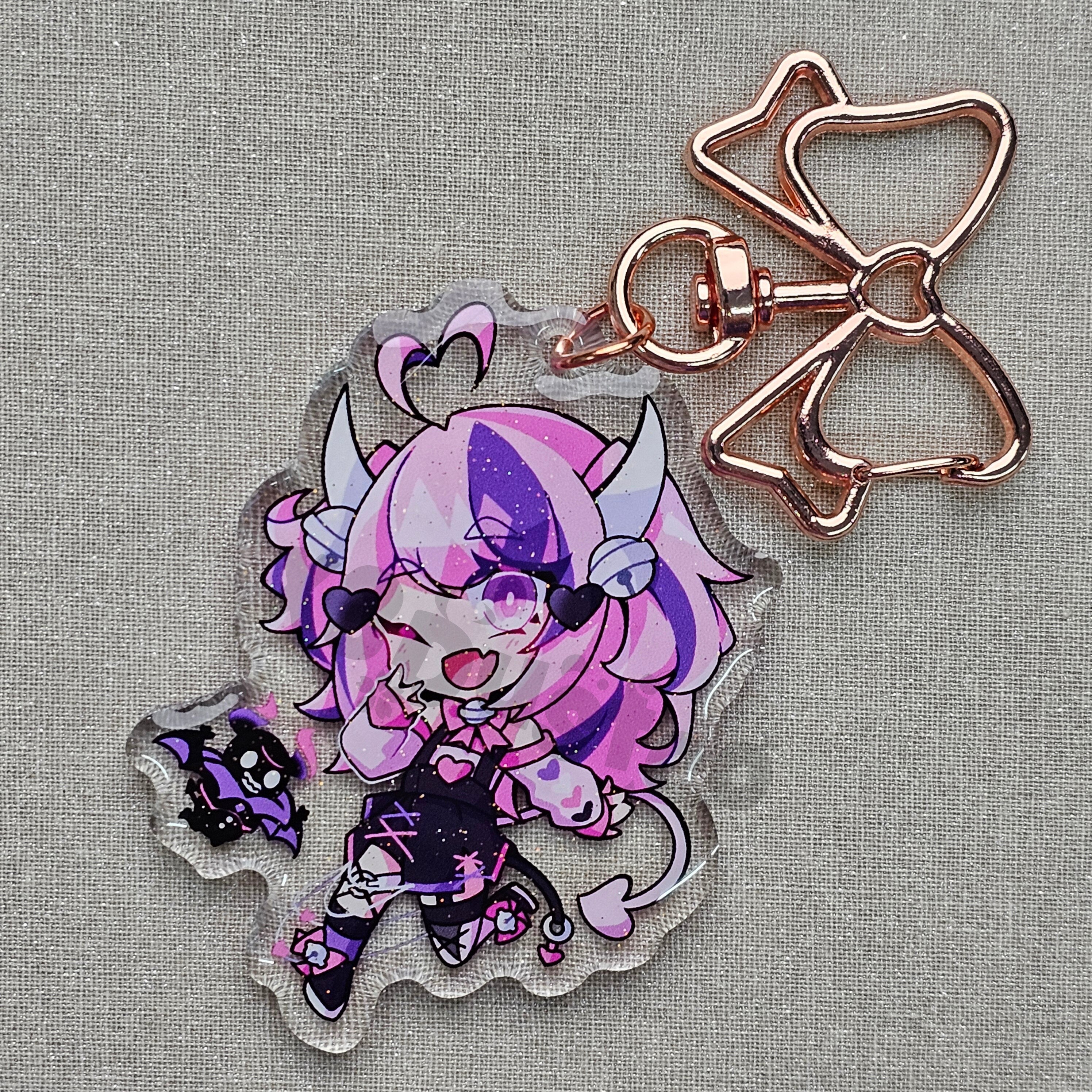 2.5in Ironmouse and Bubi Keychain Charms