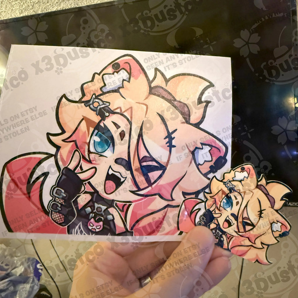 Indie Vtuber Stickers/Decals - OBKatieKat/Laimu/Saba/Spite