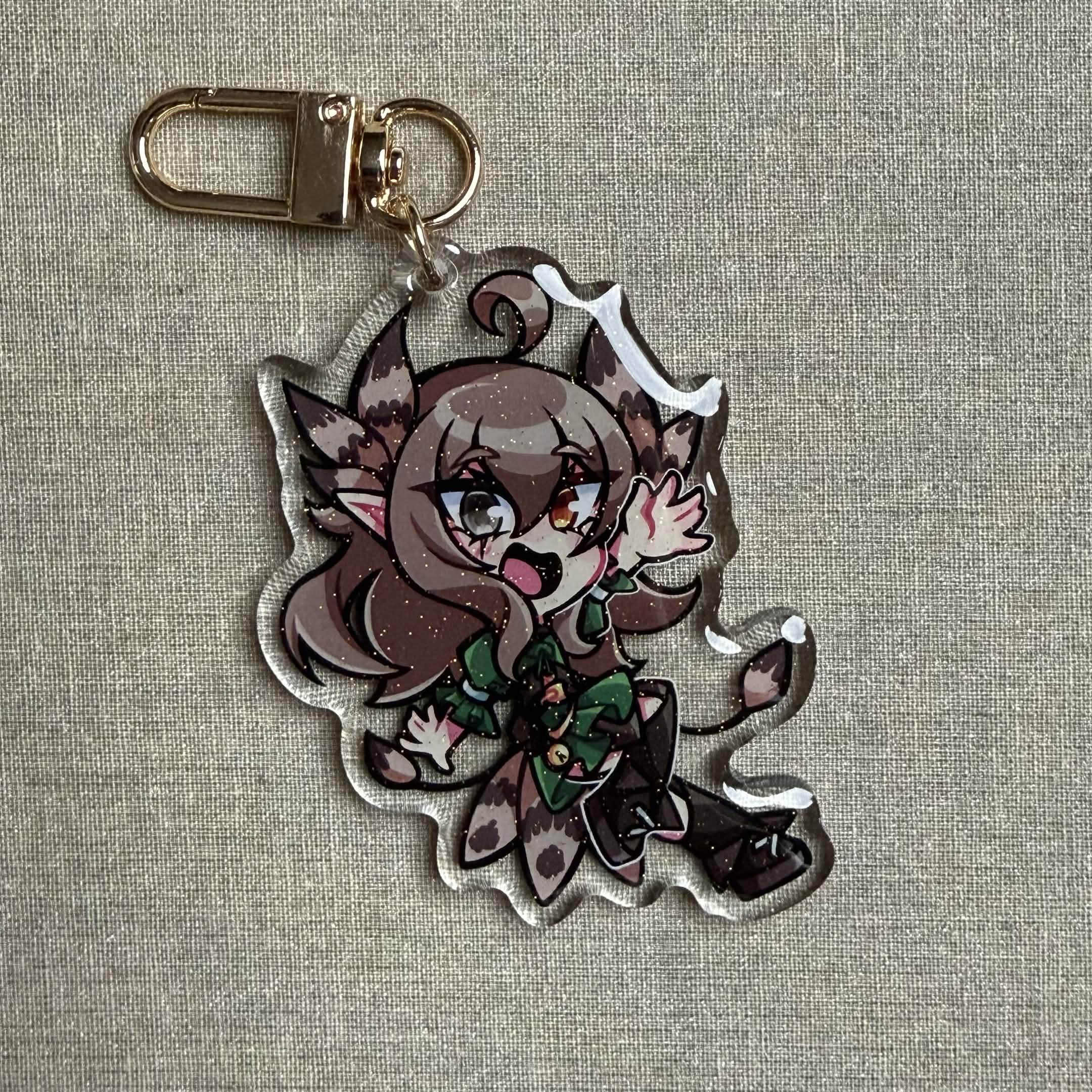 2.5in Indie Vtuber Keychain Charms 7 - Megalodon/Kumi/Onigiri/Chacha/Sansin/Isaa/Merryweather/Nova