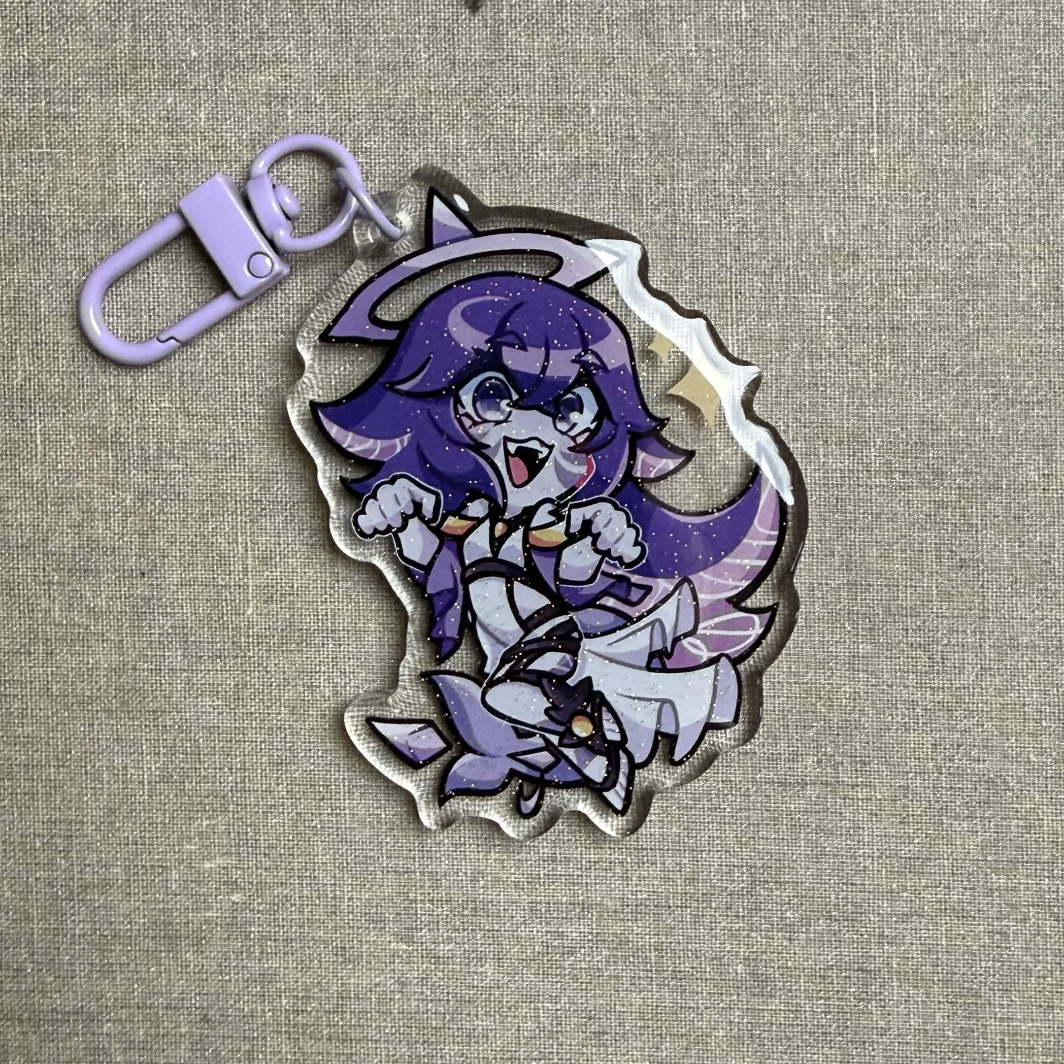 2.5in Indie Vtuber Keychain Charms 7 - Megalodon/Kumi/Onigiri/Chacha/Sansin/Isaa/Merryweather/Nova