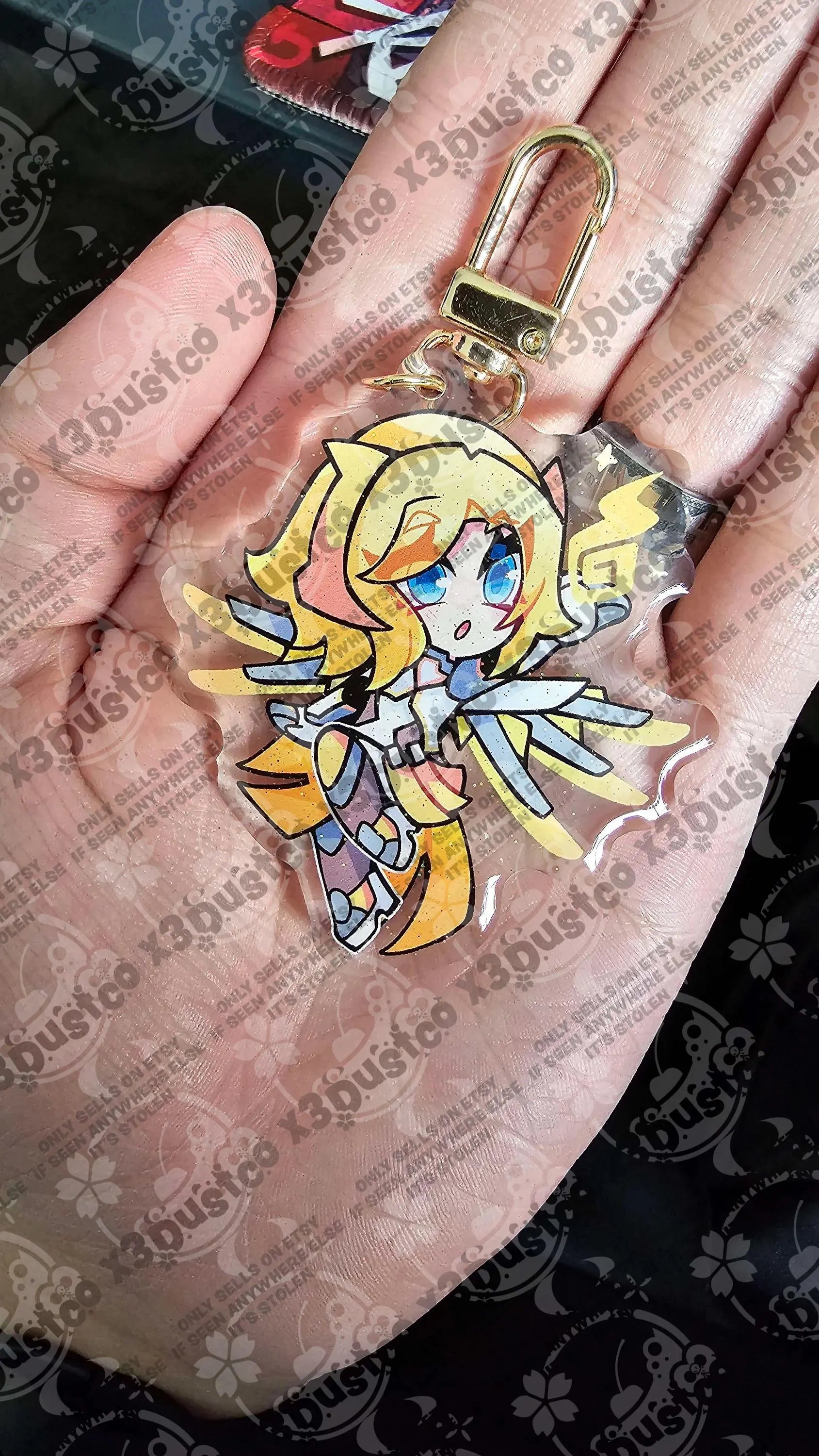 2.5in Overwatch Kiriko/Mercy/Juno/Ana/Anran/Mizuki Keychain Charms