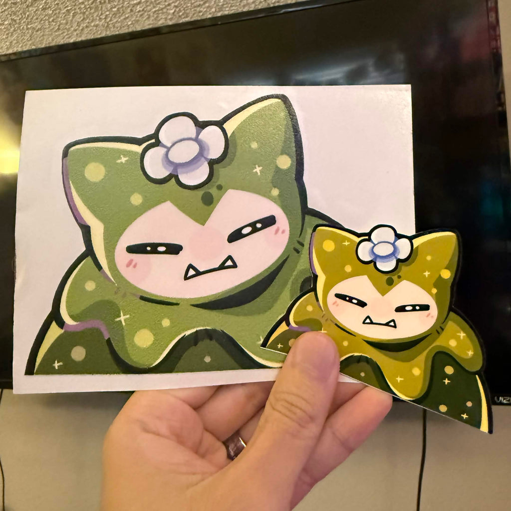 Pokopia Stickers - Mosslax/Professor Tangrowth