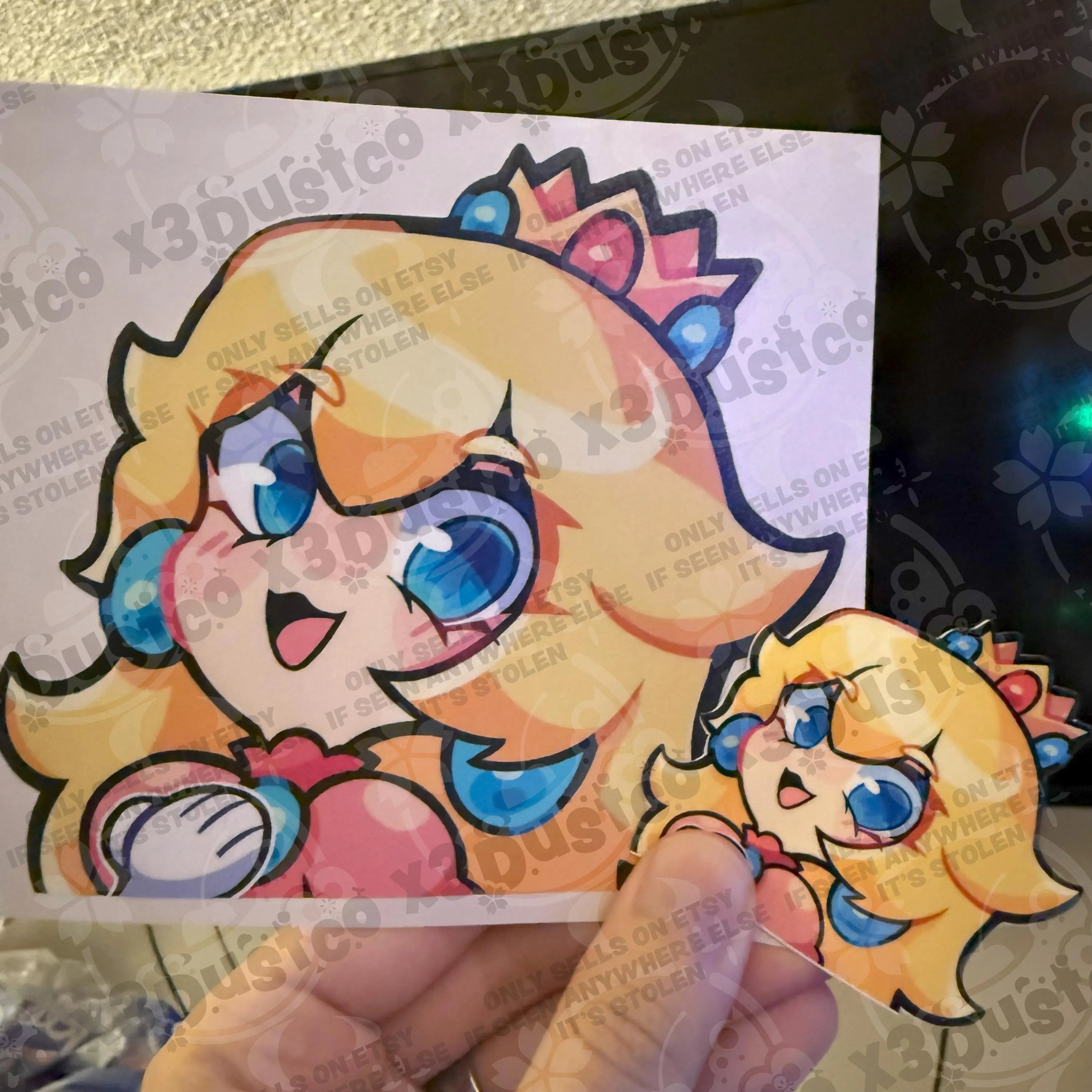Crown Princess Stickers/Decals - Bowsette/Boosette/Peach/Daisy/Rosalina