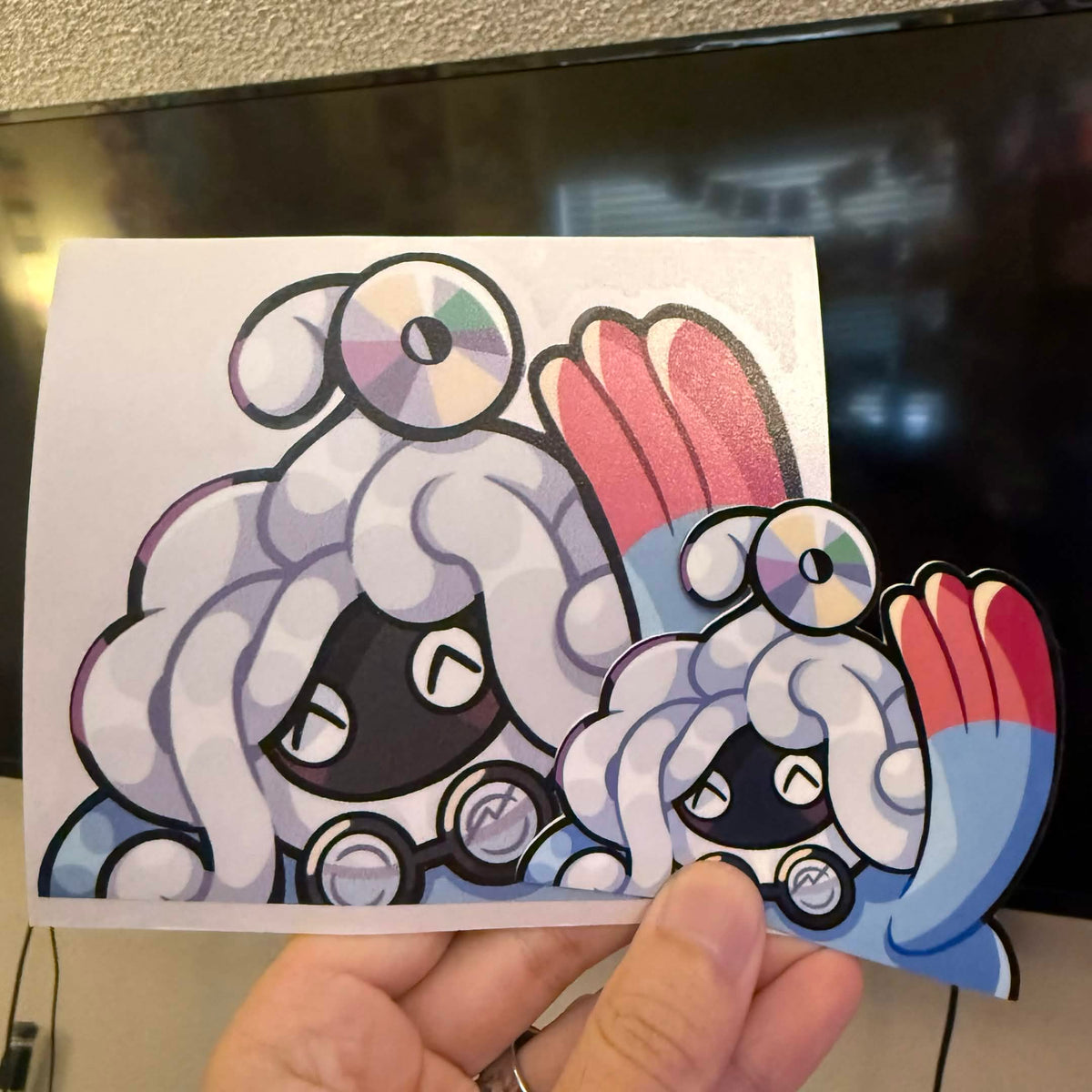 Pokopia Stickers - Mosslax/Professor Tangrowth