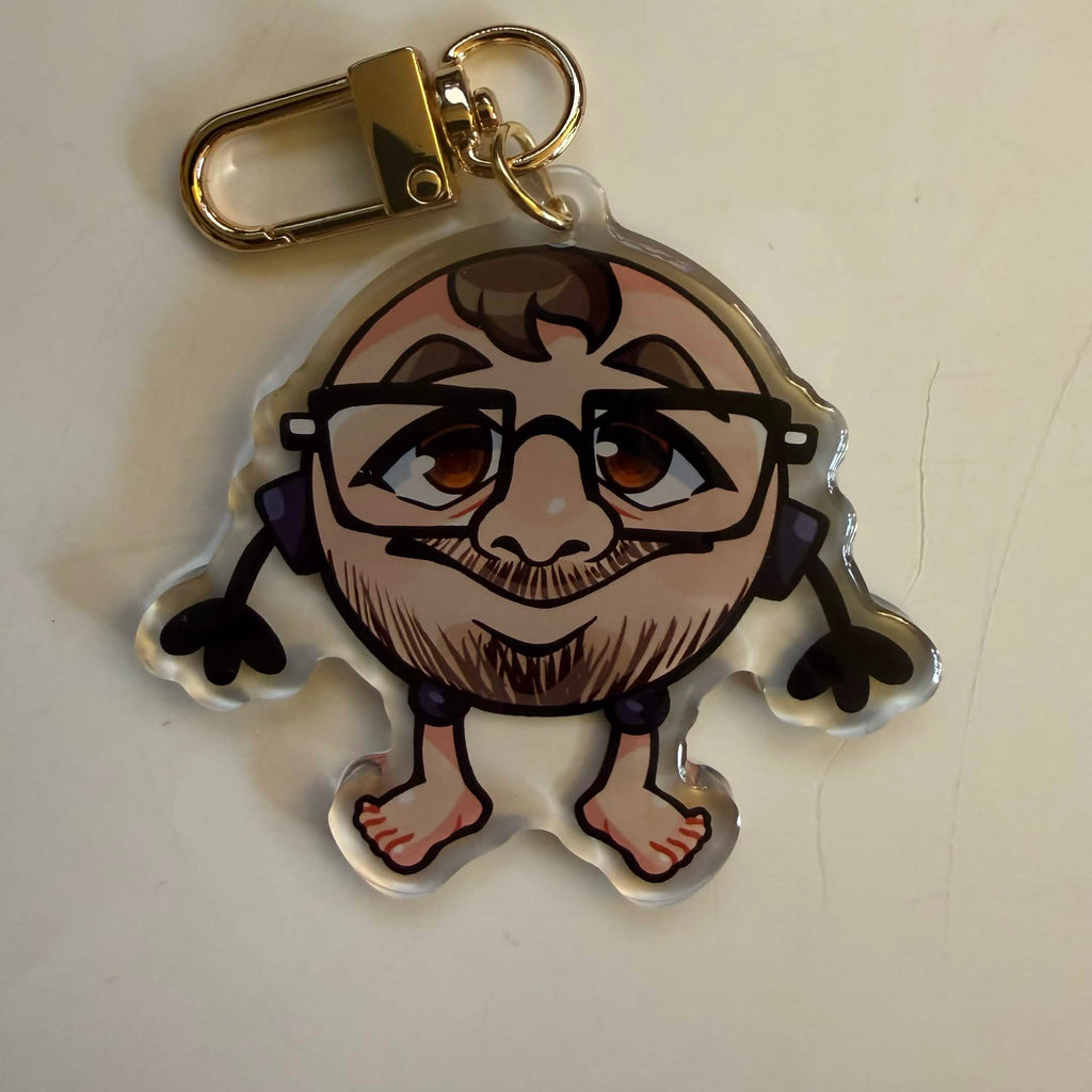 2.5in Glassesjournal and Ray Acrylic Keychain Charms