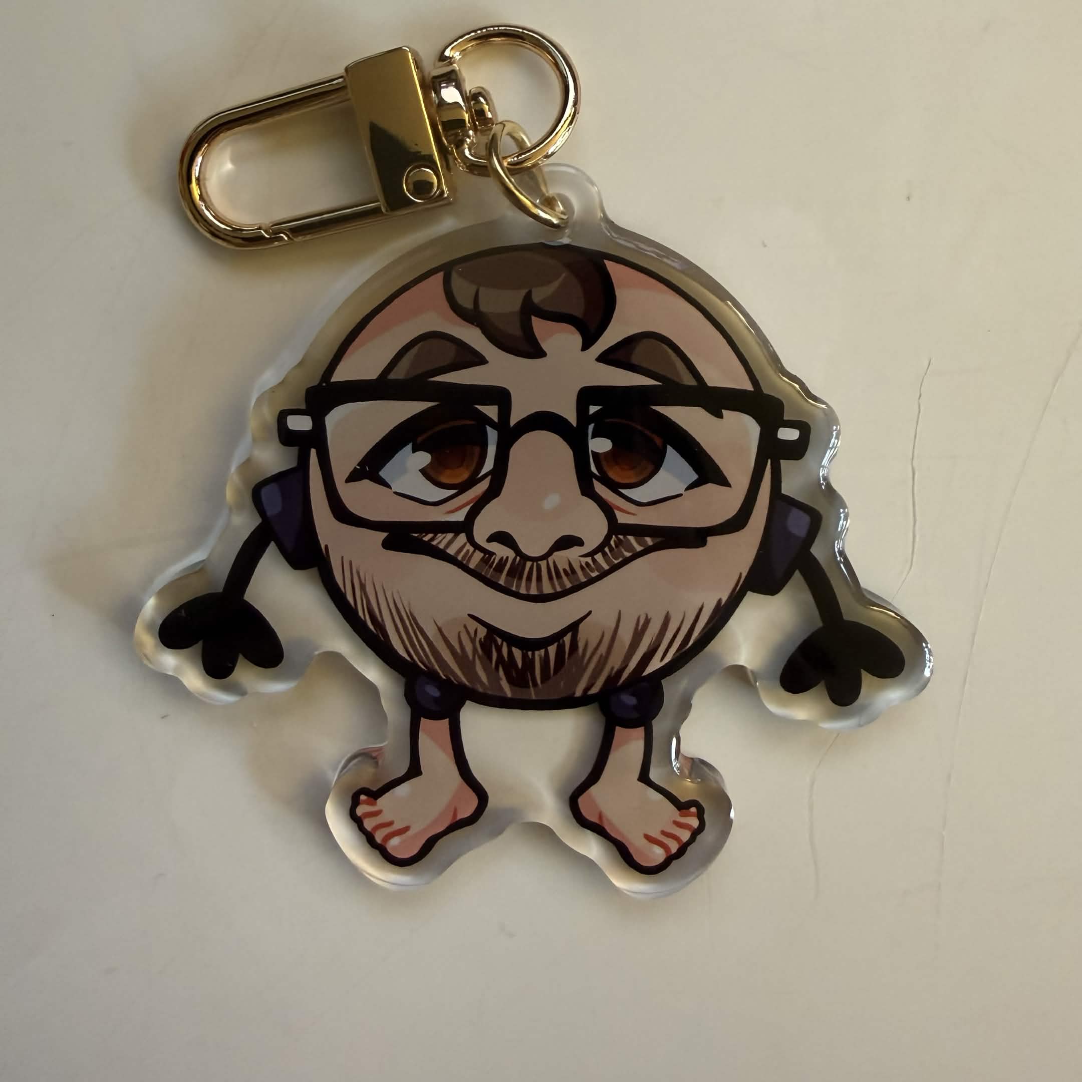 2.5in Glassesjournal and Ray Acrylic Keychain Charms