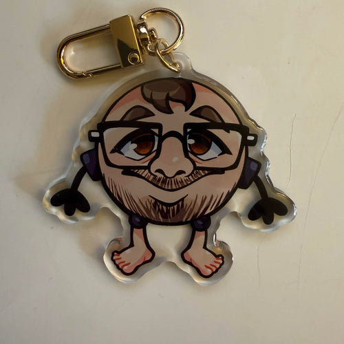 2.5in Glassesjournal and Ray Acrylic Keychain Charms