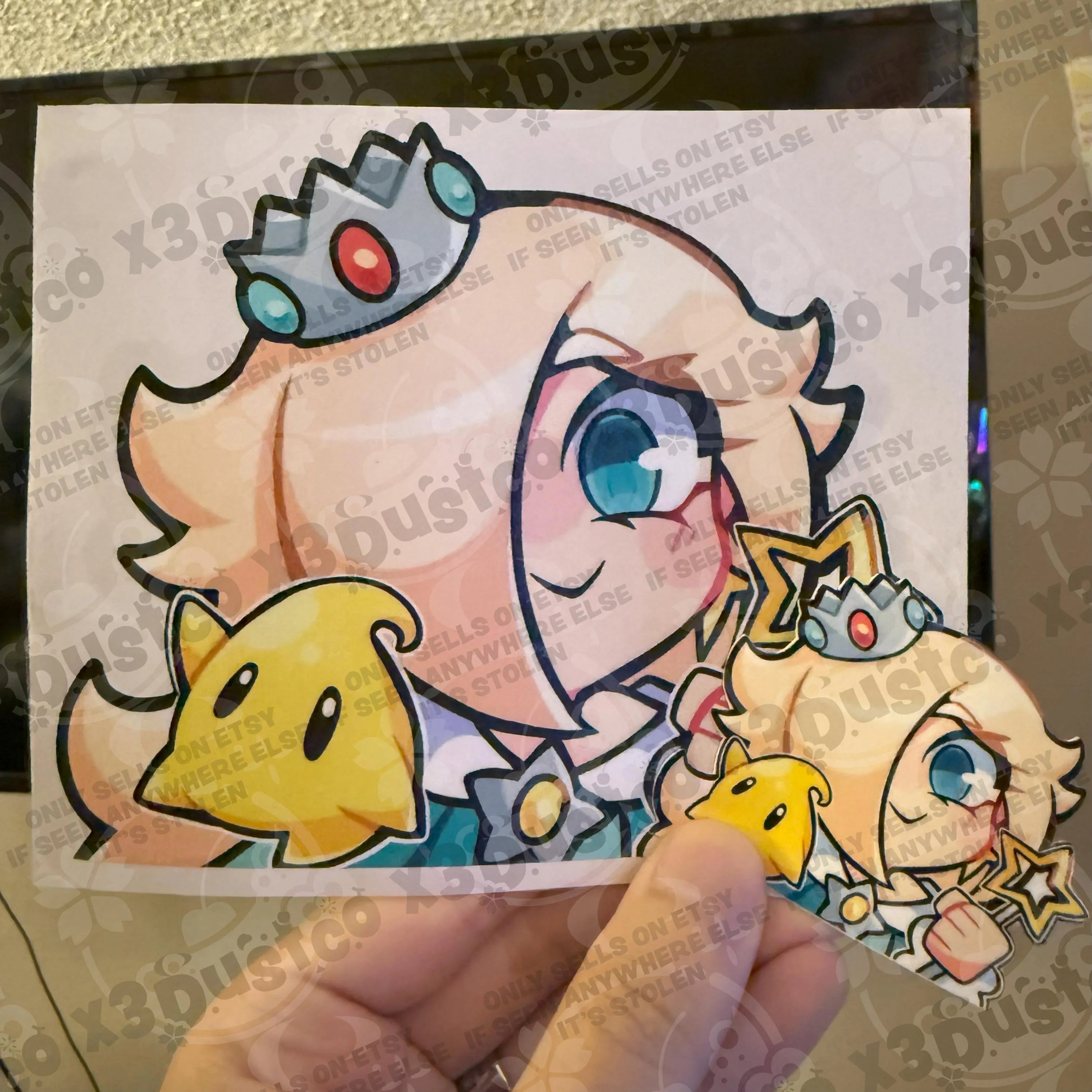 Crown Princess Stickers/Decals - Bowsette/Boosette/Peach/Daisy/Rosalina