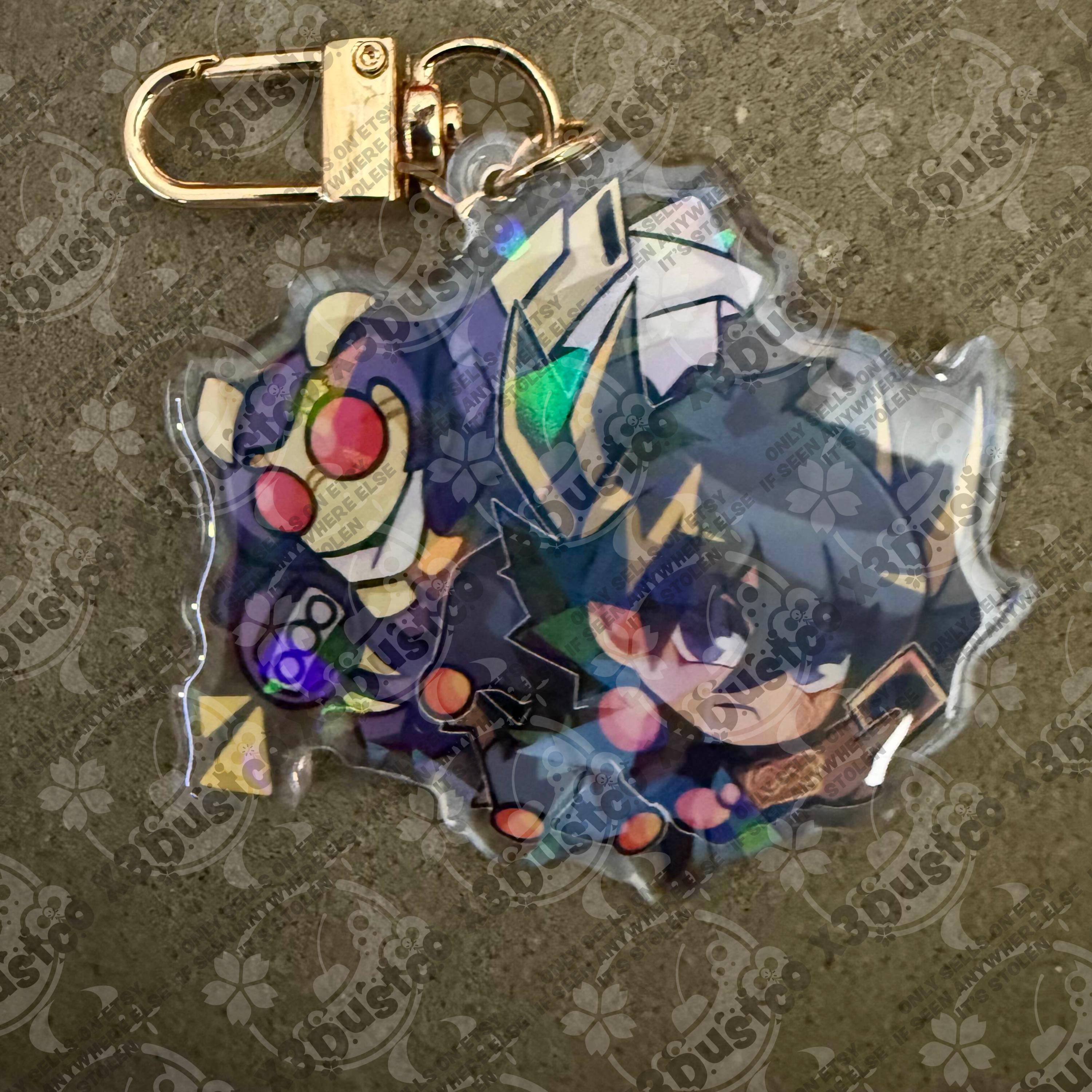 2.5in Card Game Keychain Charms - Kaiba/Jaden/Yusei/Live Twins/Yummy Cupsie/Labyrinth